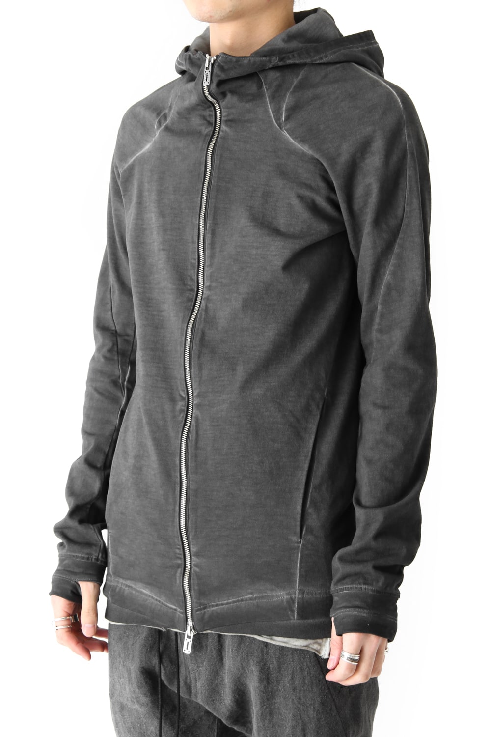 Dense Plain Stitch Cold Dye Parka