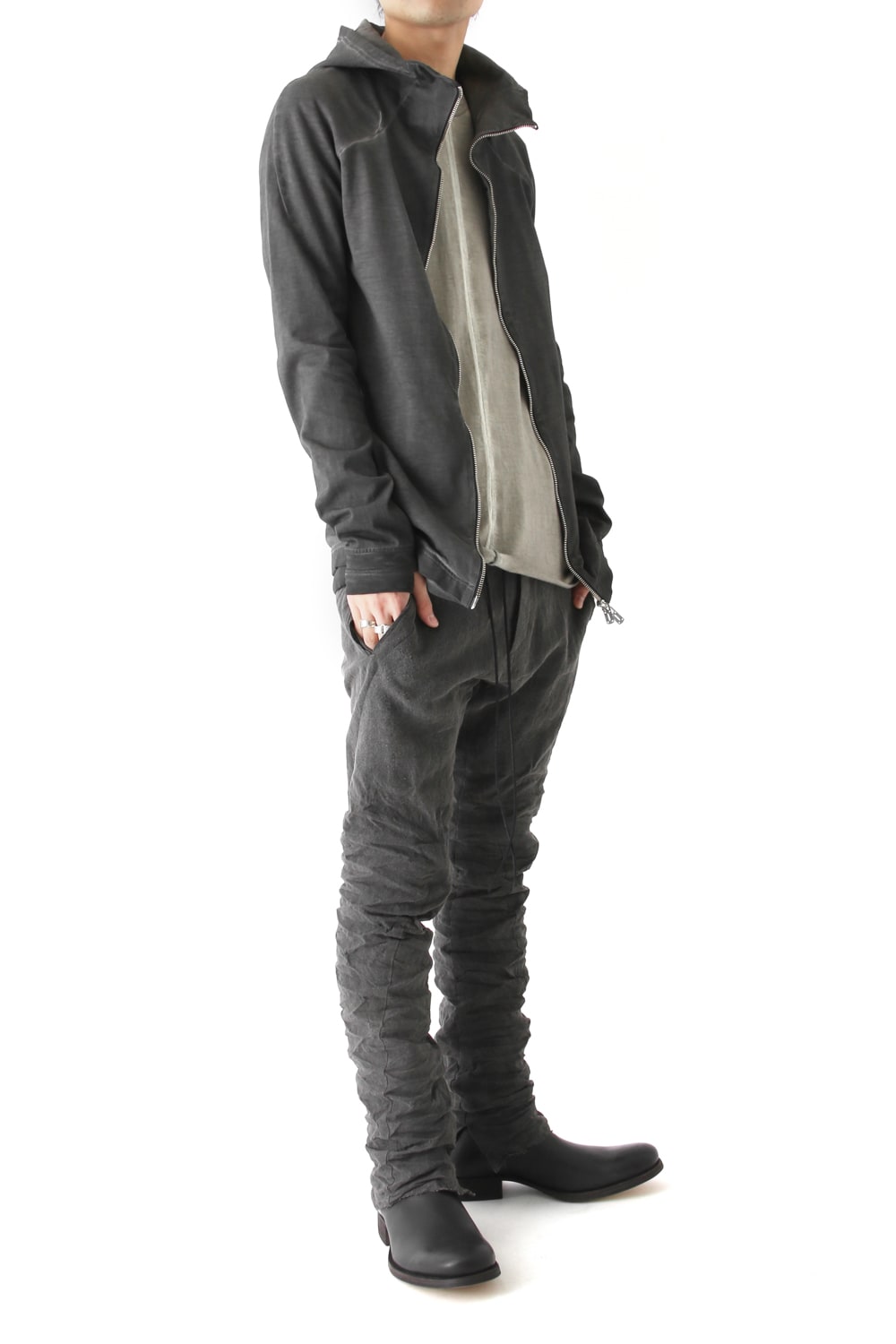 Dense Plain Stitch Cold Dye Parka