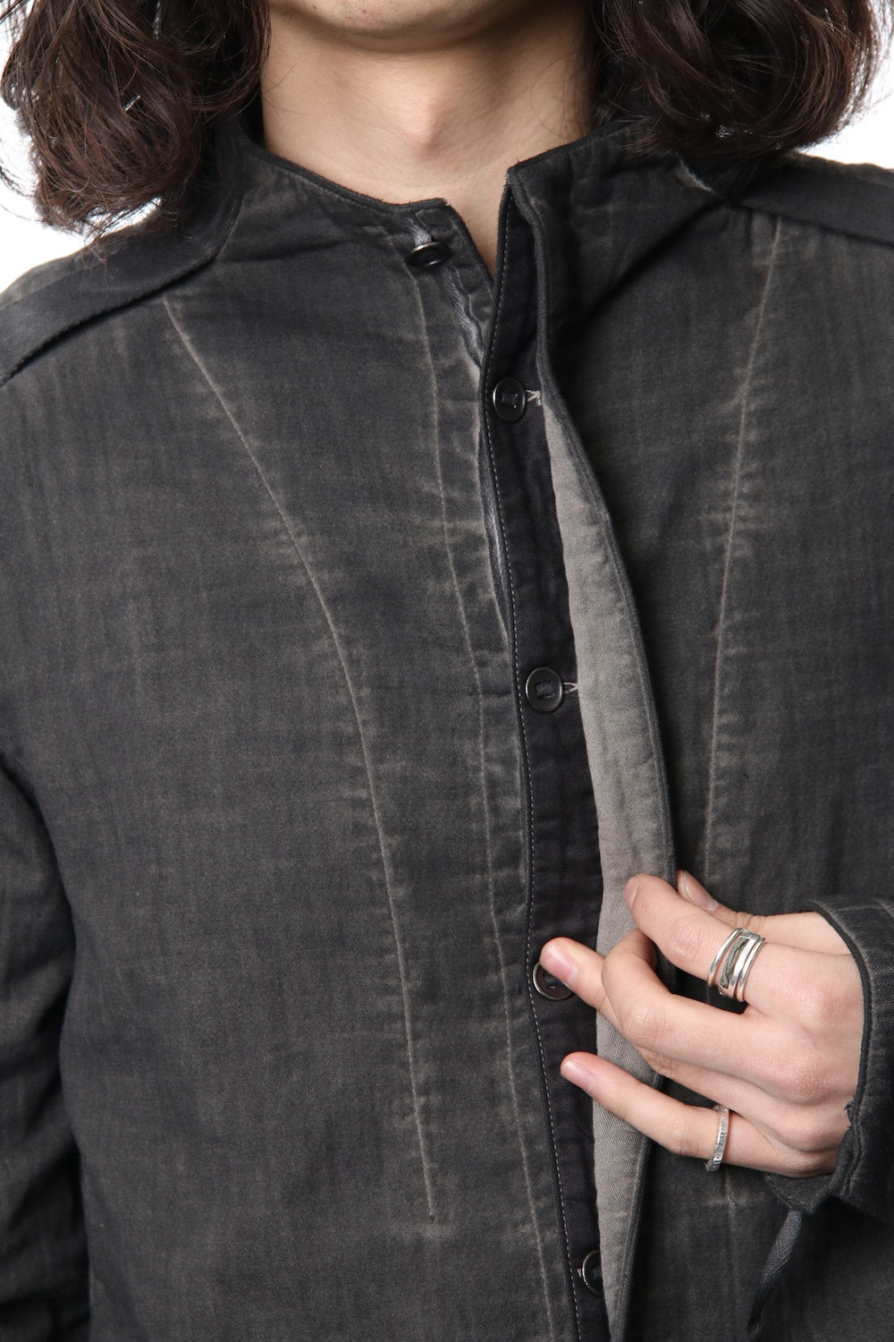 Double weave twill cold dyed shirt Jacket