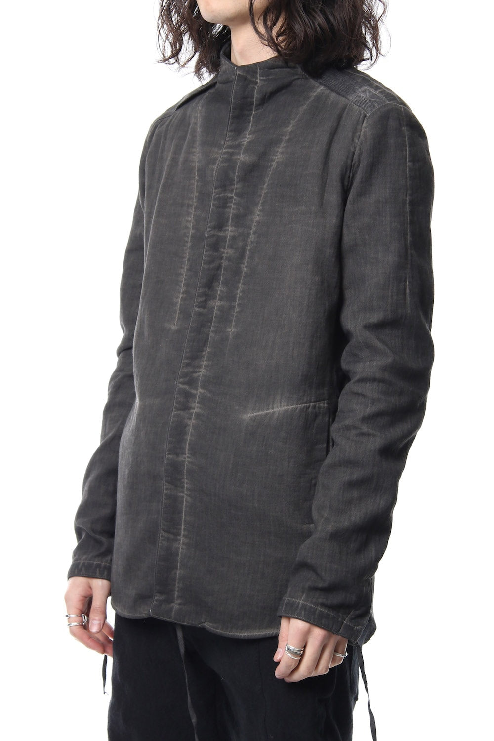 Double weave twill cold dyed shirt Jacket