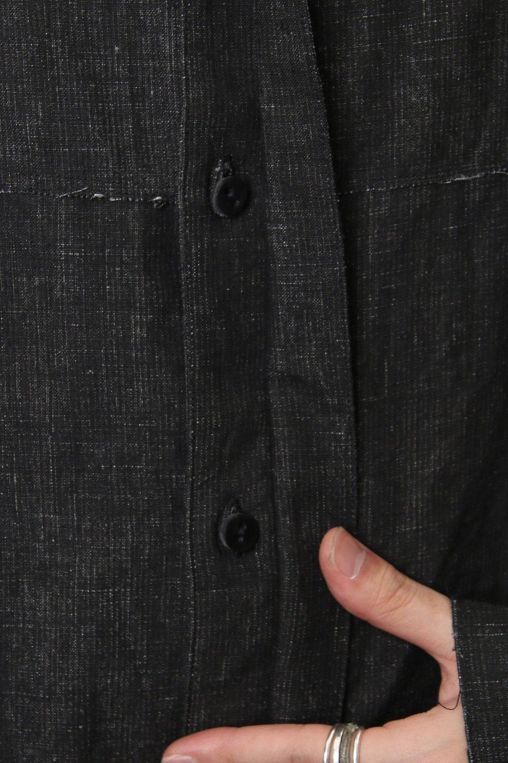 Ink coated linen shirt