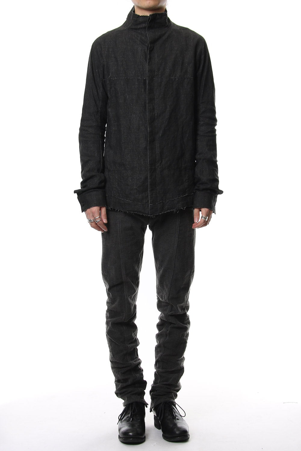 Ink coated linen shirt