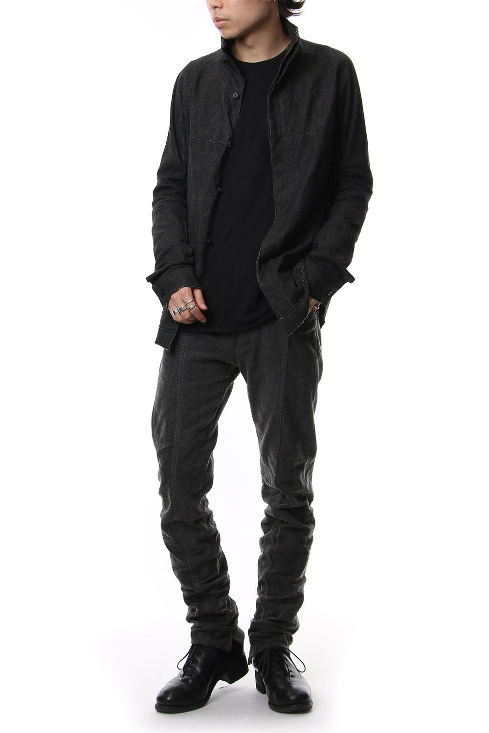 Ink coated linen shirt