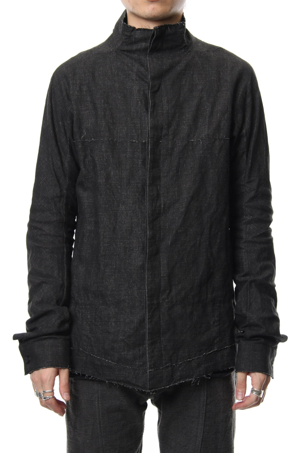 Ink coated linen shirt