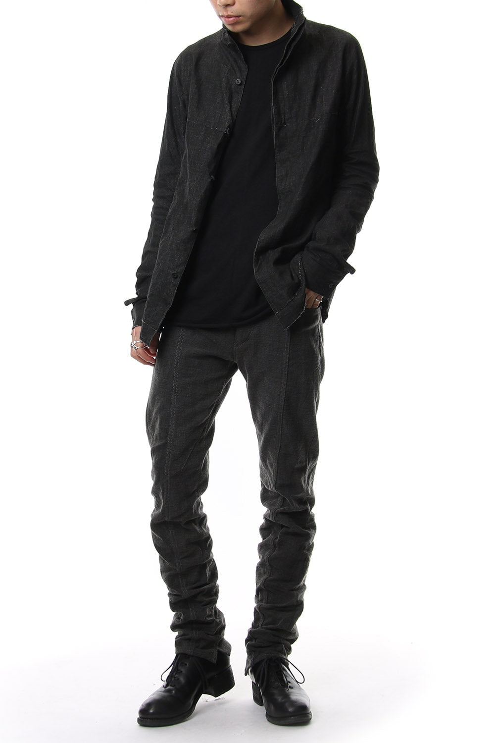 Ink coated linen shirt