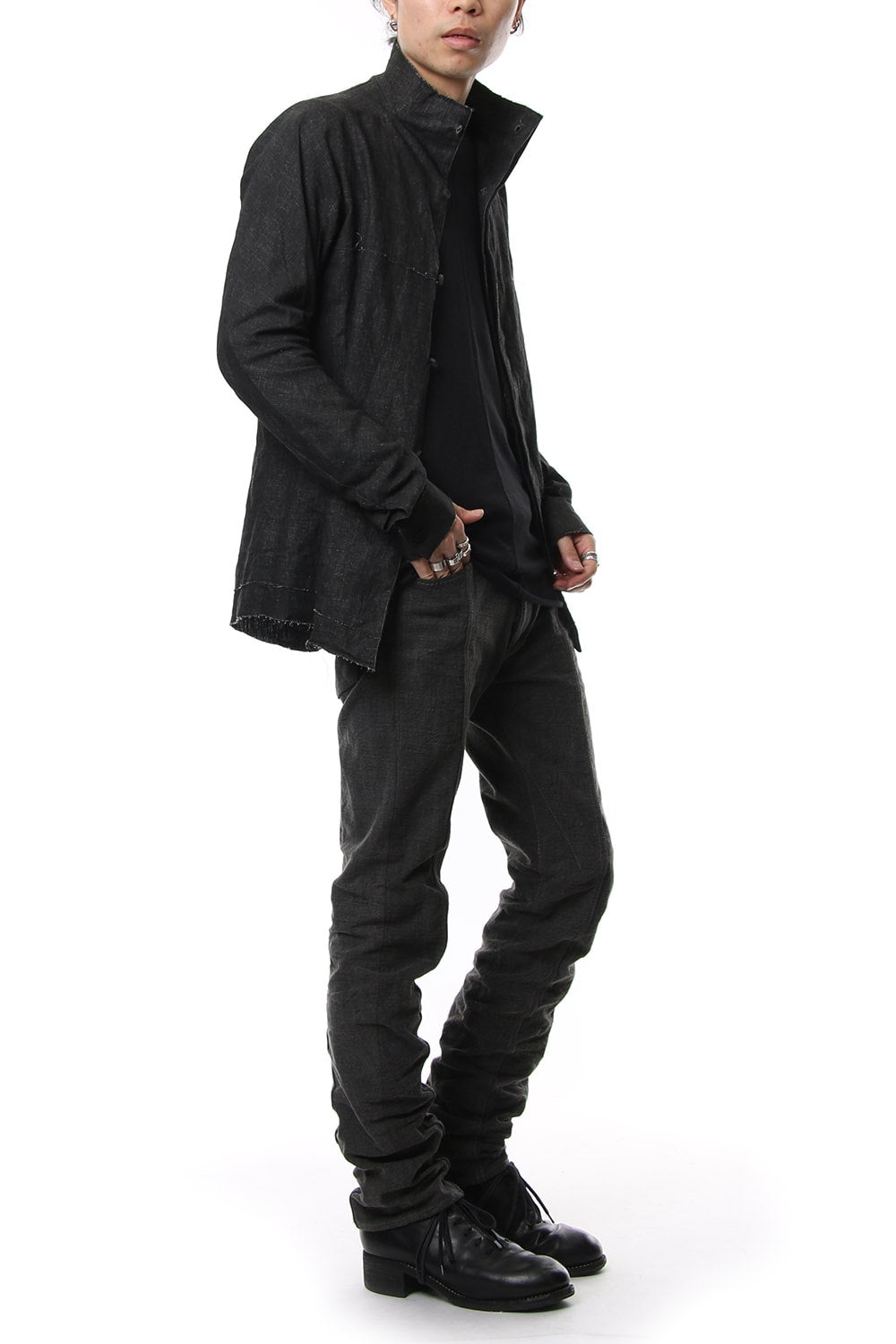 Ink coated linen shirt