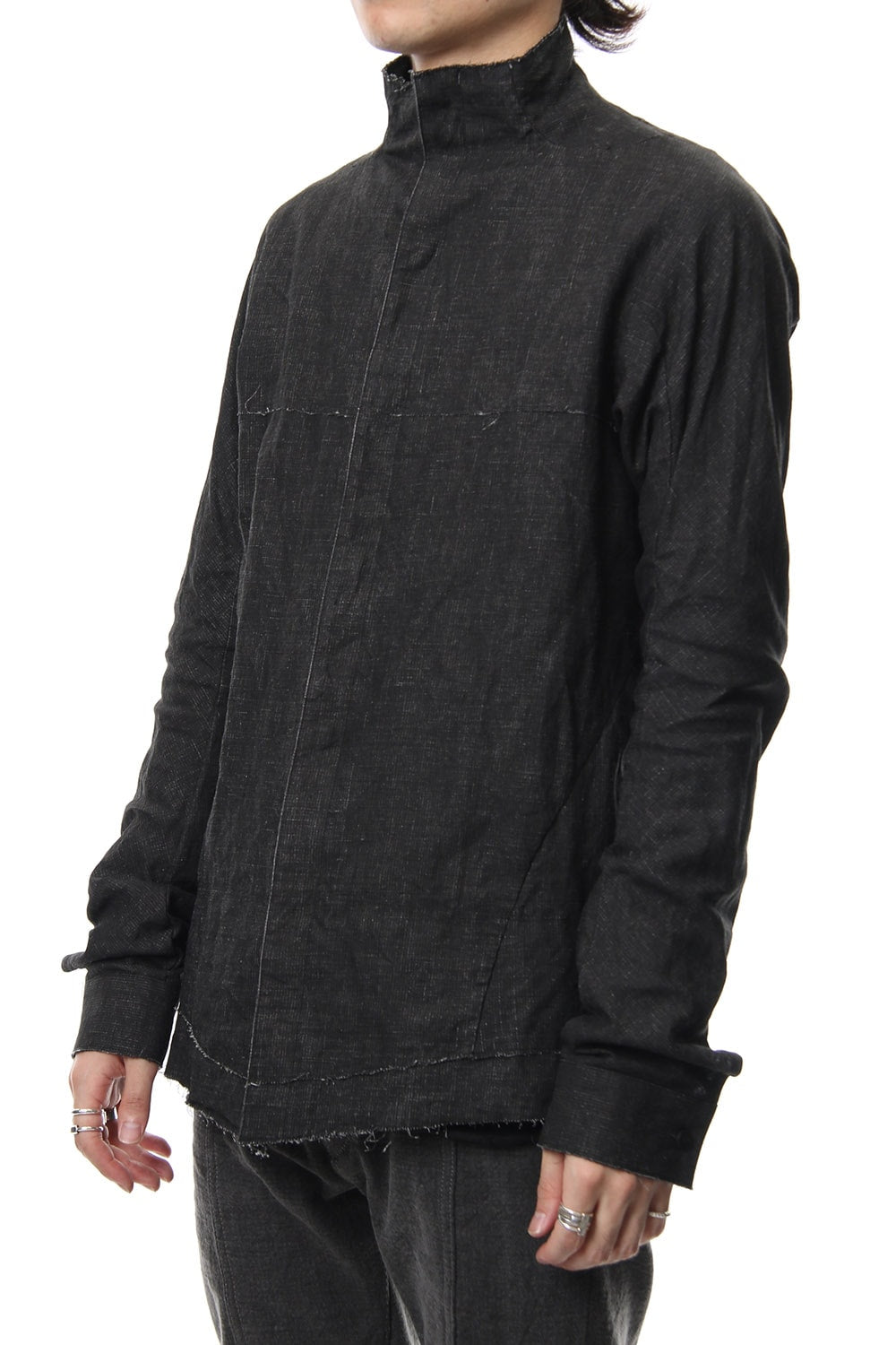 Ink coated linen shirt