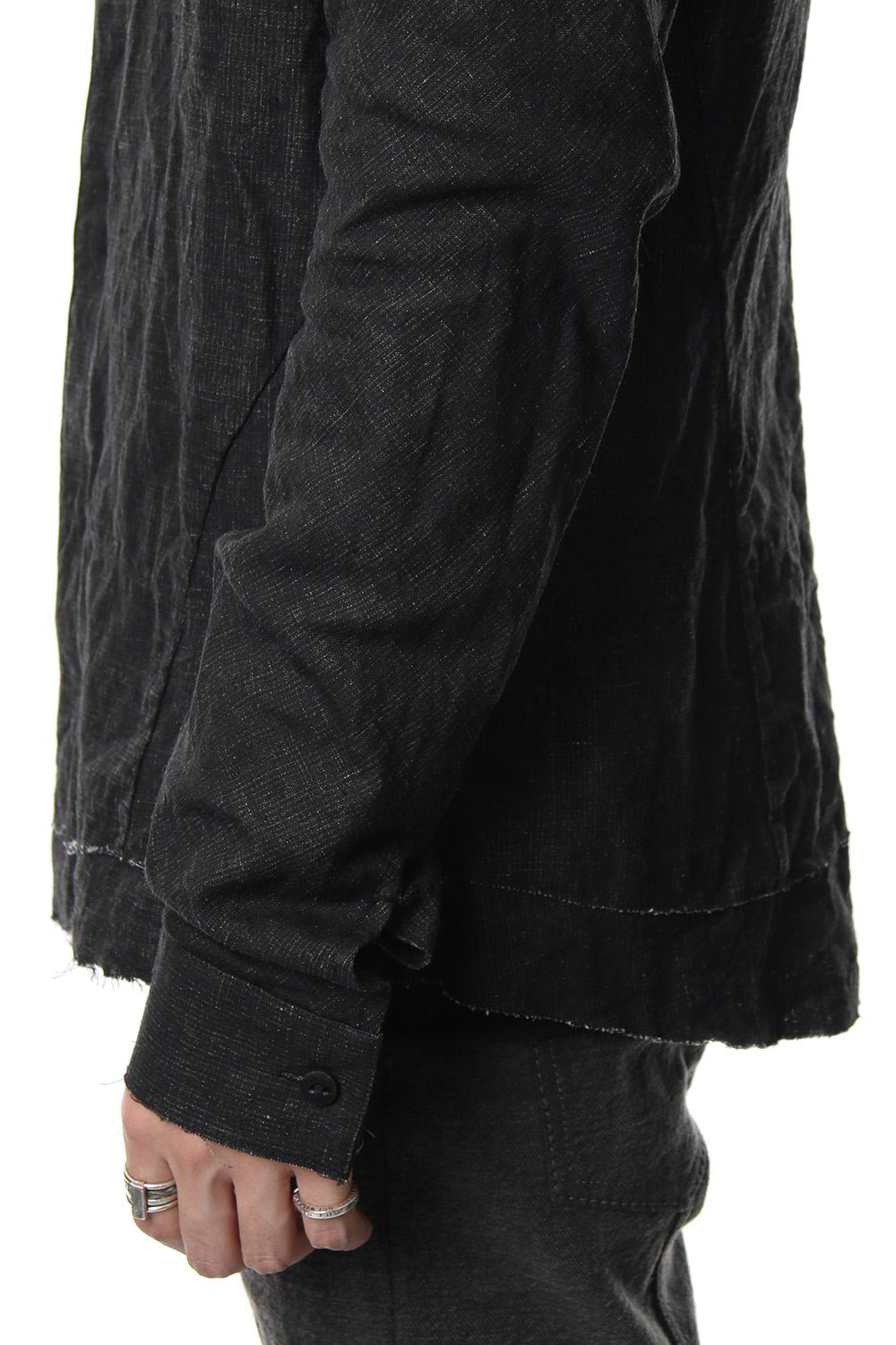 Ink coated linen shirt