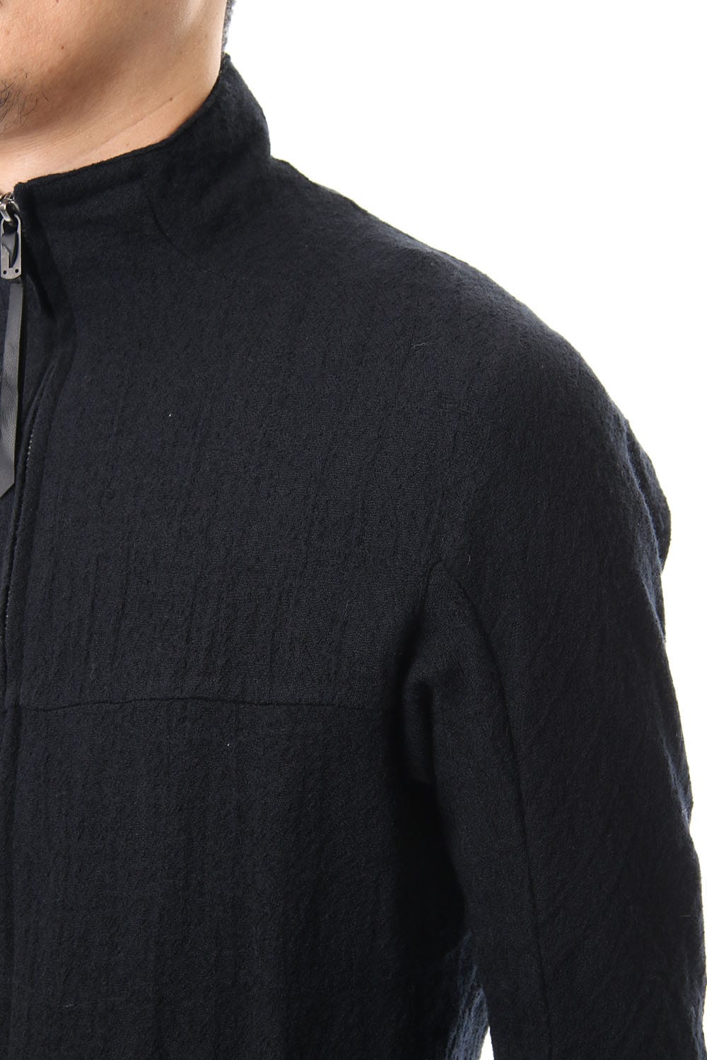 Wool jacquard Zip shirts - ST102-0029A