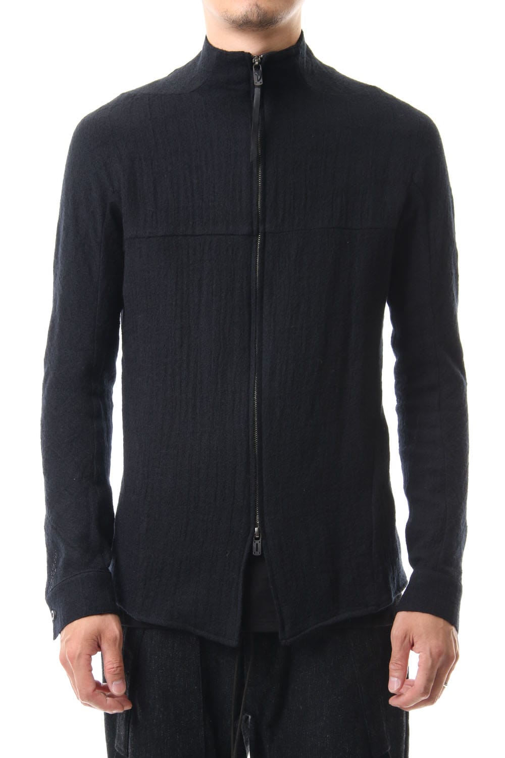 Wool jacquard Zip shirts - ST102-0029A