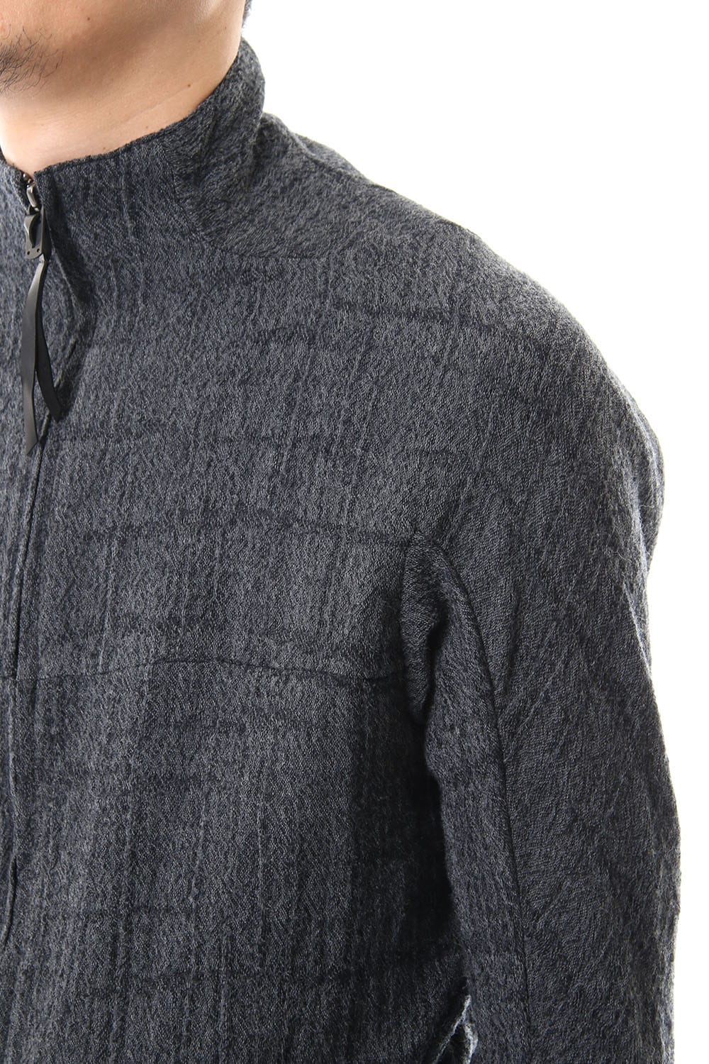 Wool jacquard Zip shirts - ST102-0029A