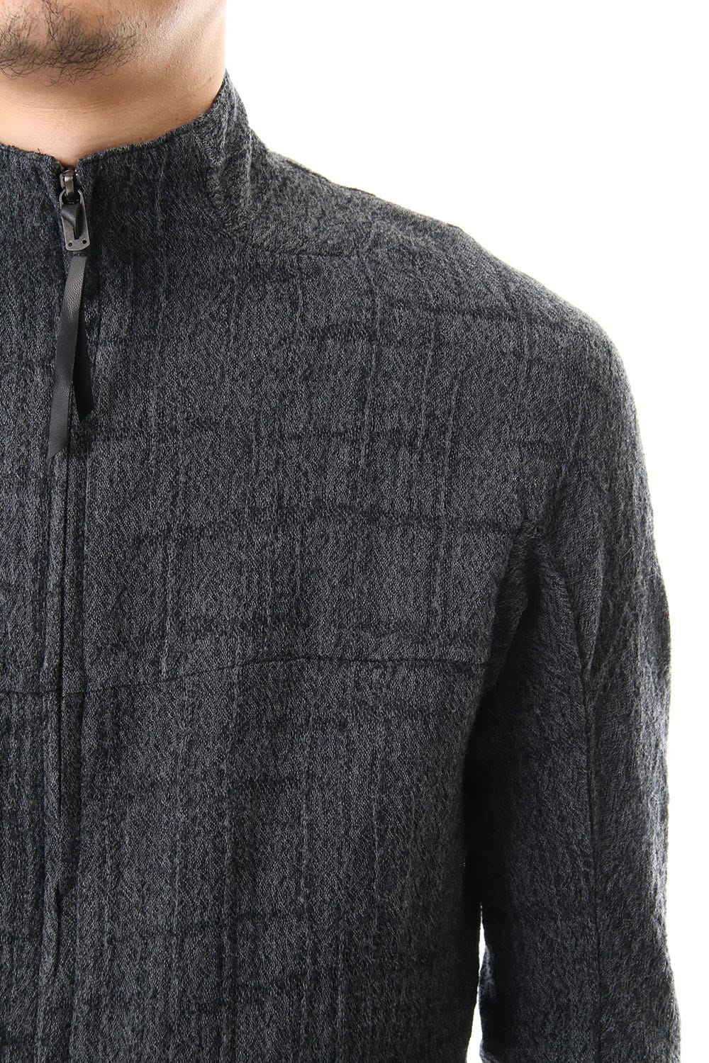 Wool jacquard Zip shirts - ST102-0029A