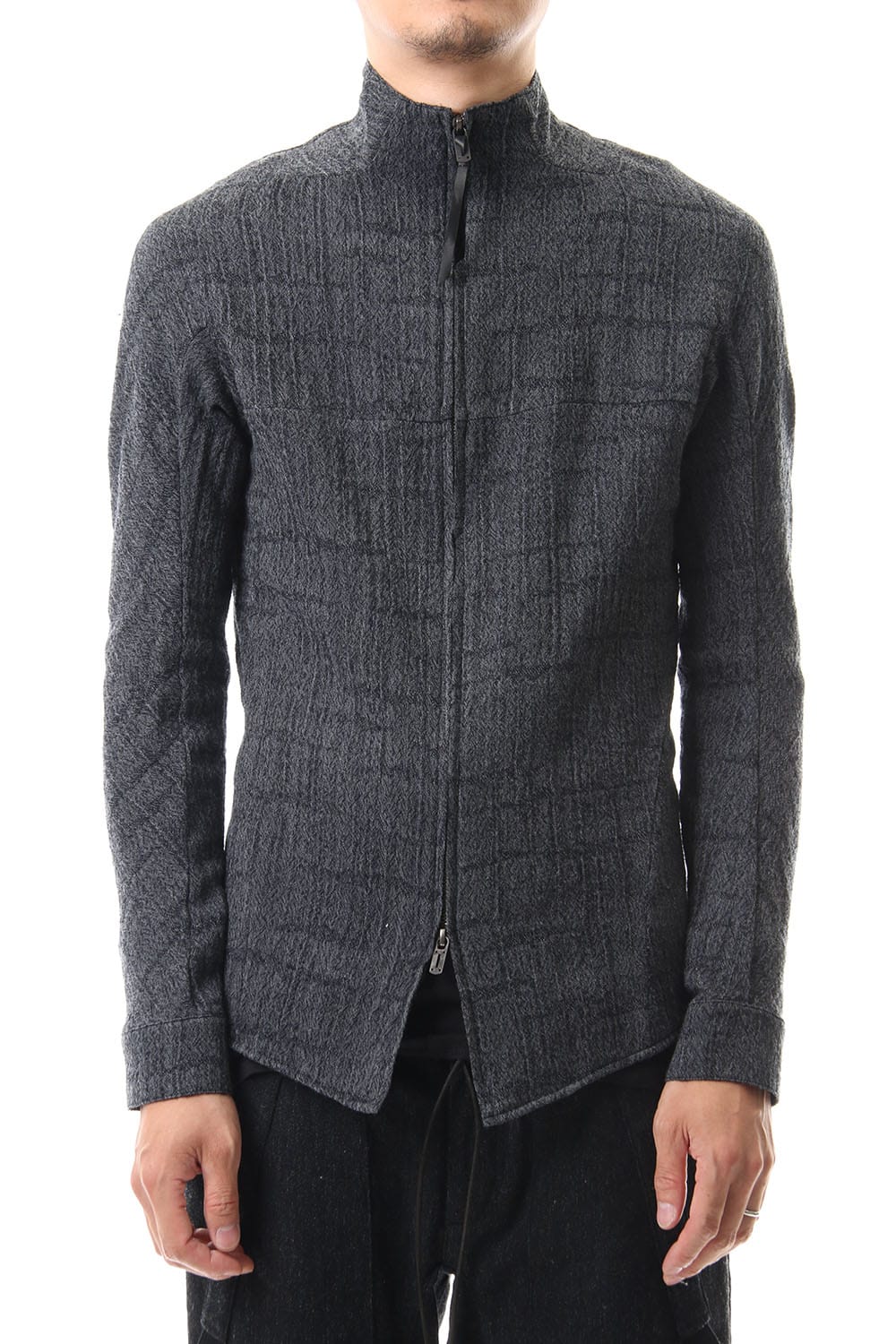 Wool jacquard Zip shirts - ST102-0029A