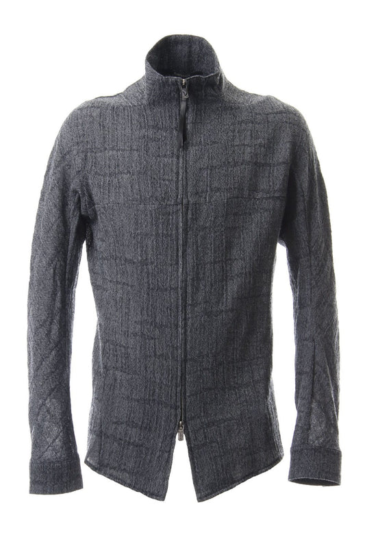 Wool jacquard Zip shirts - ST102-0029A