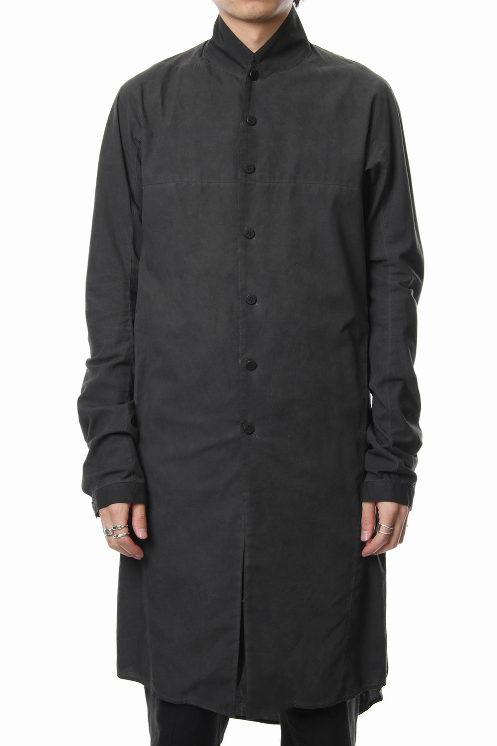 Cold die broad embroidered long shirt - ST102-0029S