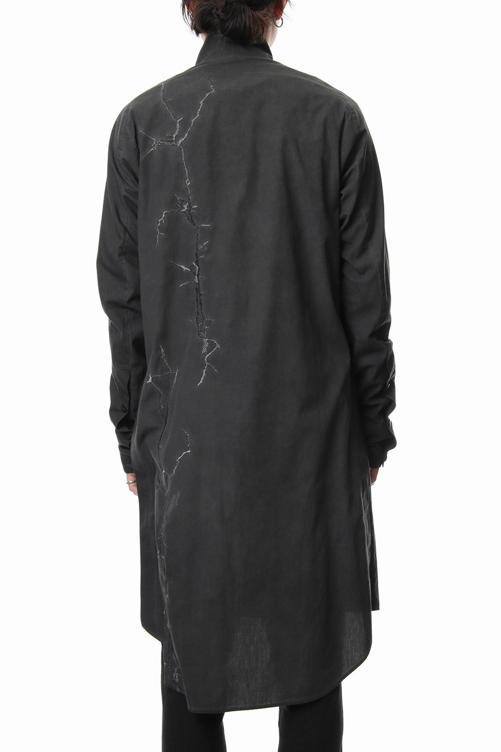 Cold die broad embroidered long shirt - ST102-0029S