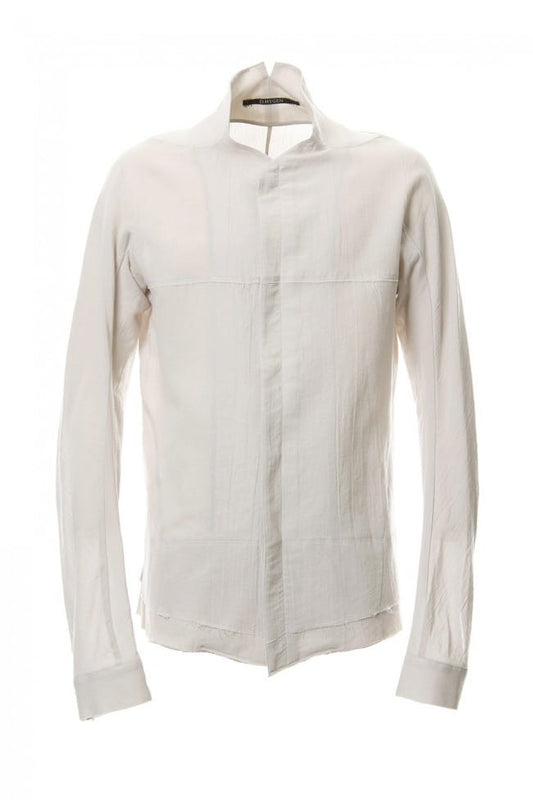 Limited Japanese paper Cotton stand collar shirt - ST102-0049S White