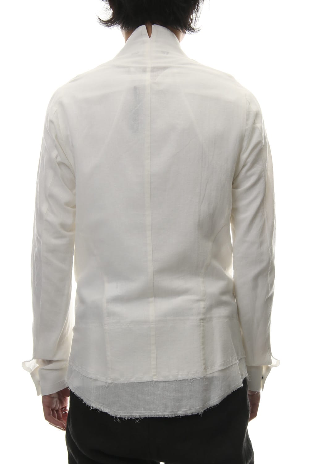 Limited Japanese paper Cotton stand collar shirt - ST102-0049S White