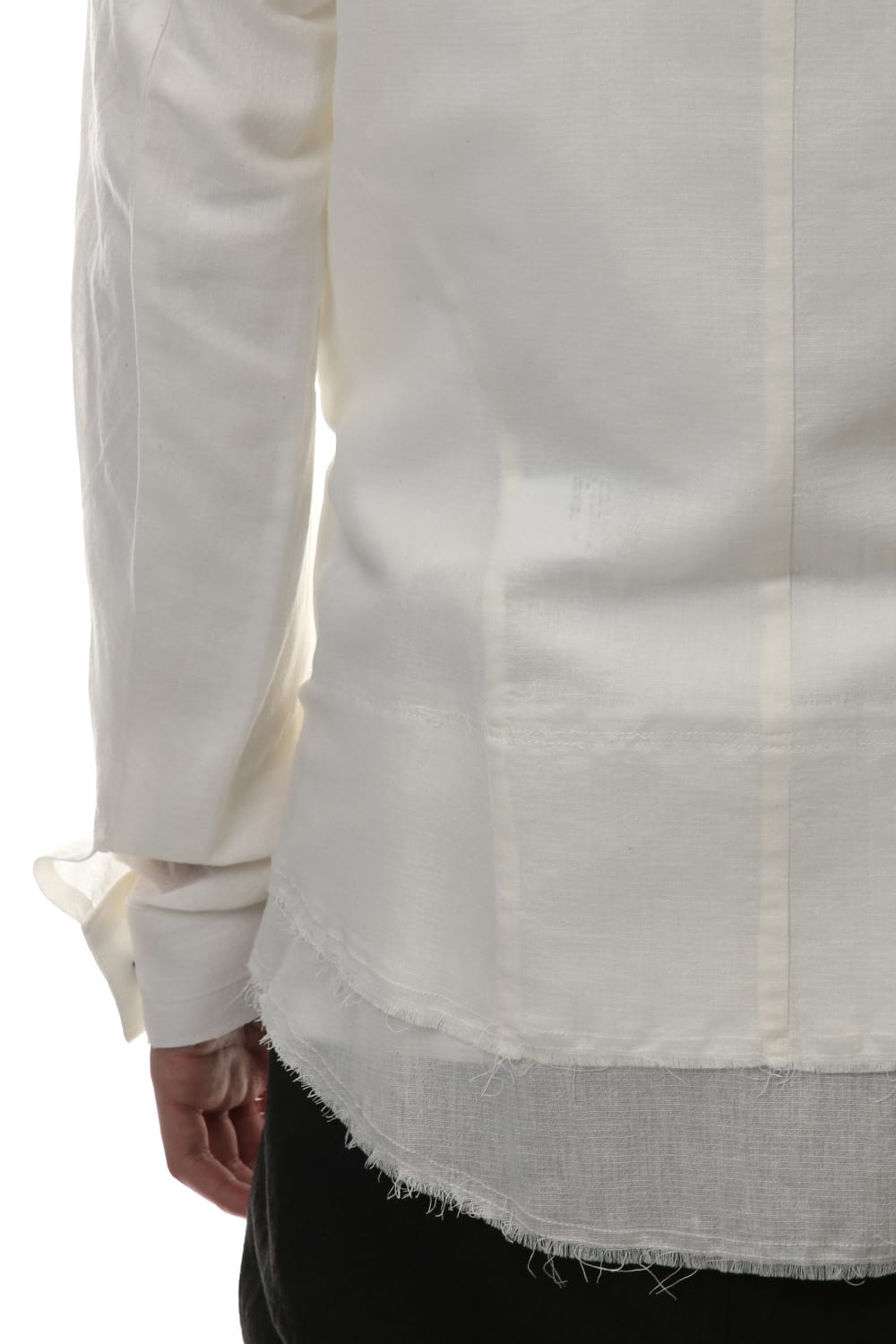 Limited Japanese paper Cotton stand collar shirt - ST102-0049S White