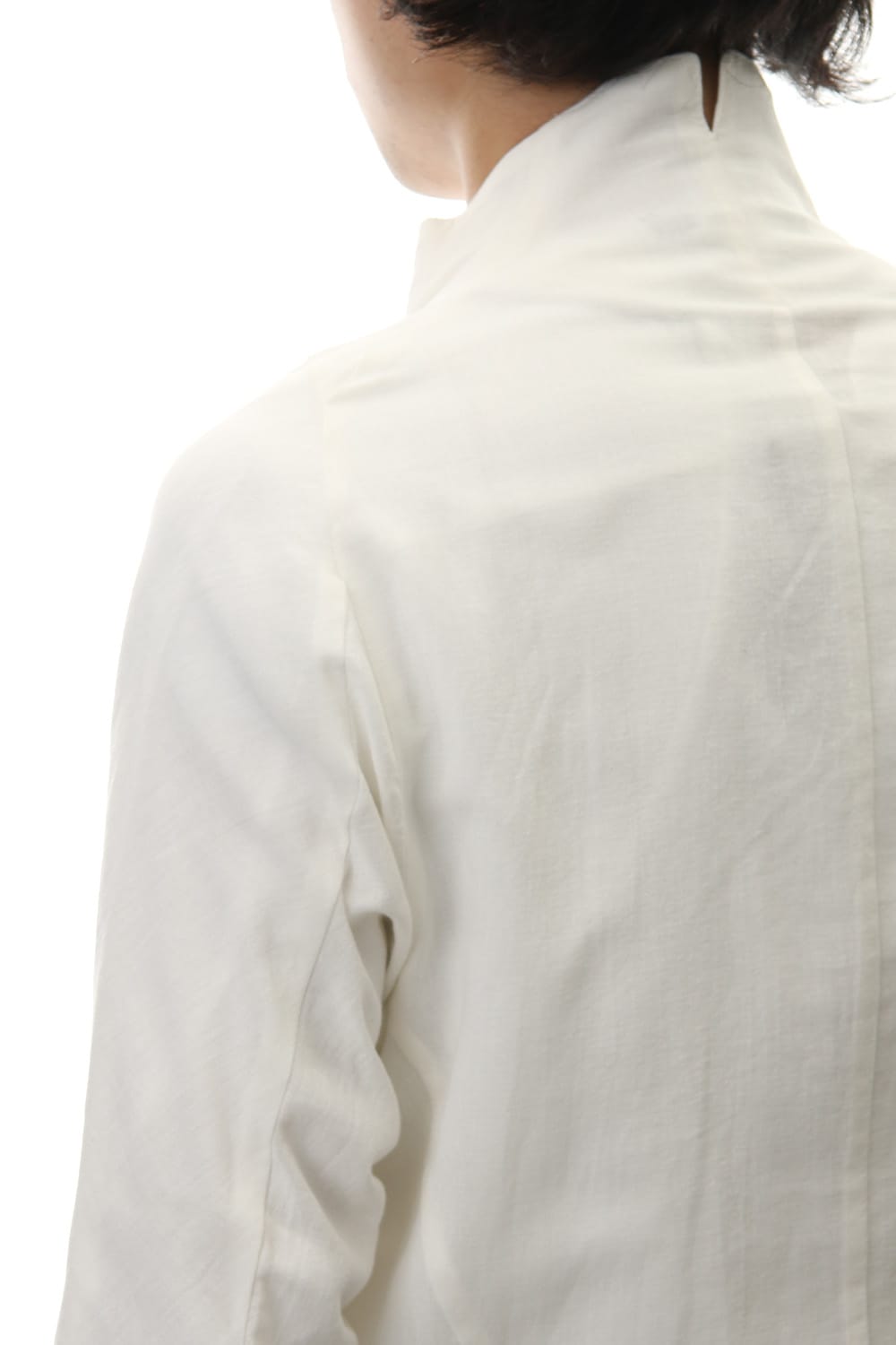 Limited Japanese paper Cotton stand collar shirt - ST102-0049S White