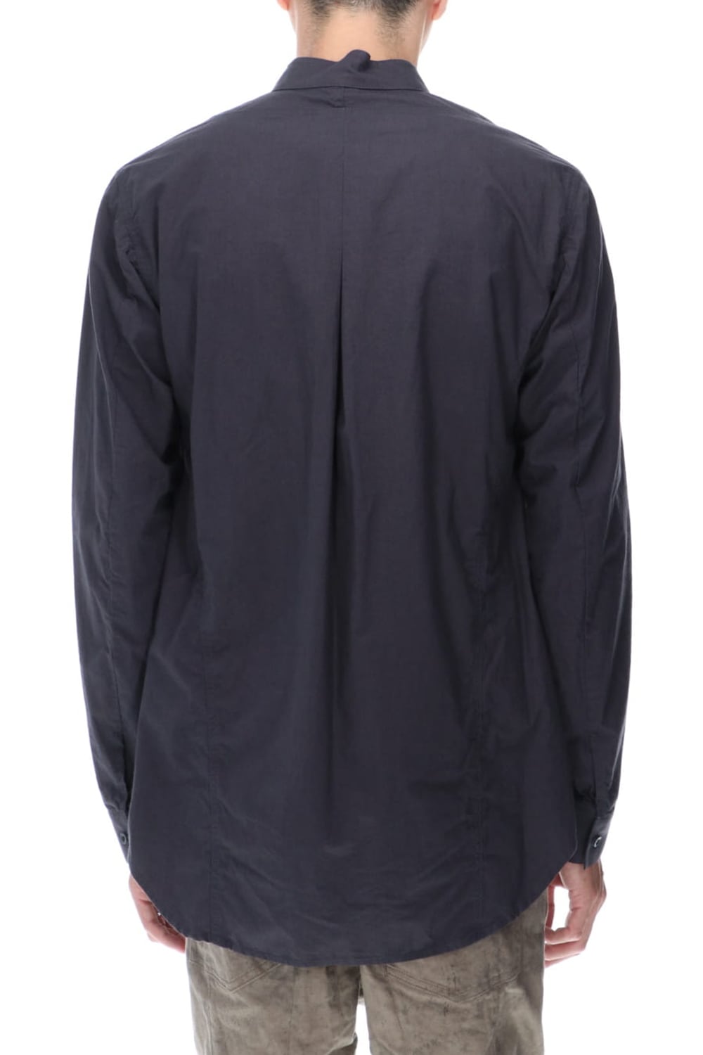 80/2 Cotton broad Band collar shirt Black