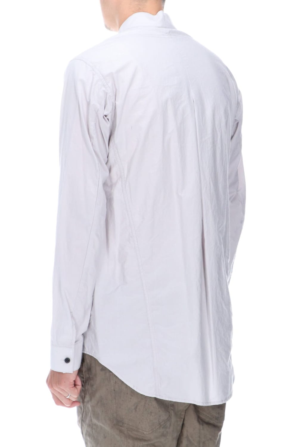 80/2 Cotton broad Band collar shirt Gray