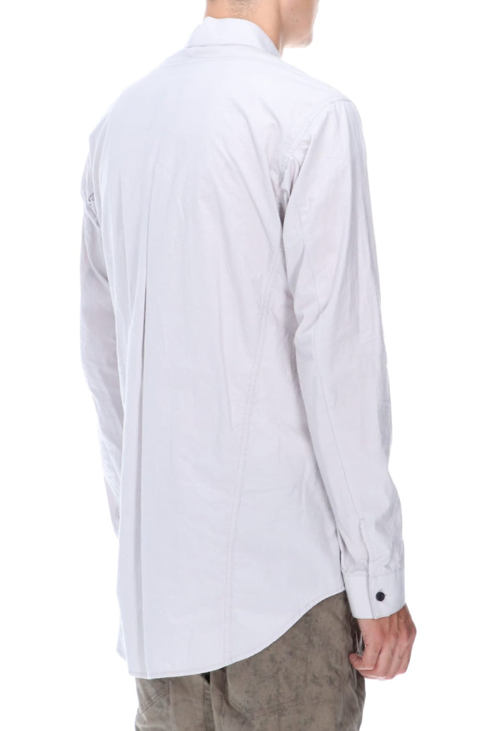 80/2 Cotton broad Band collar shirt Gray