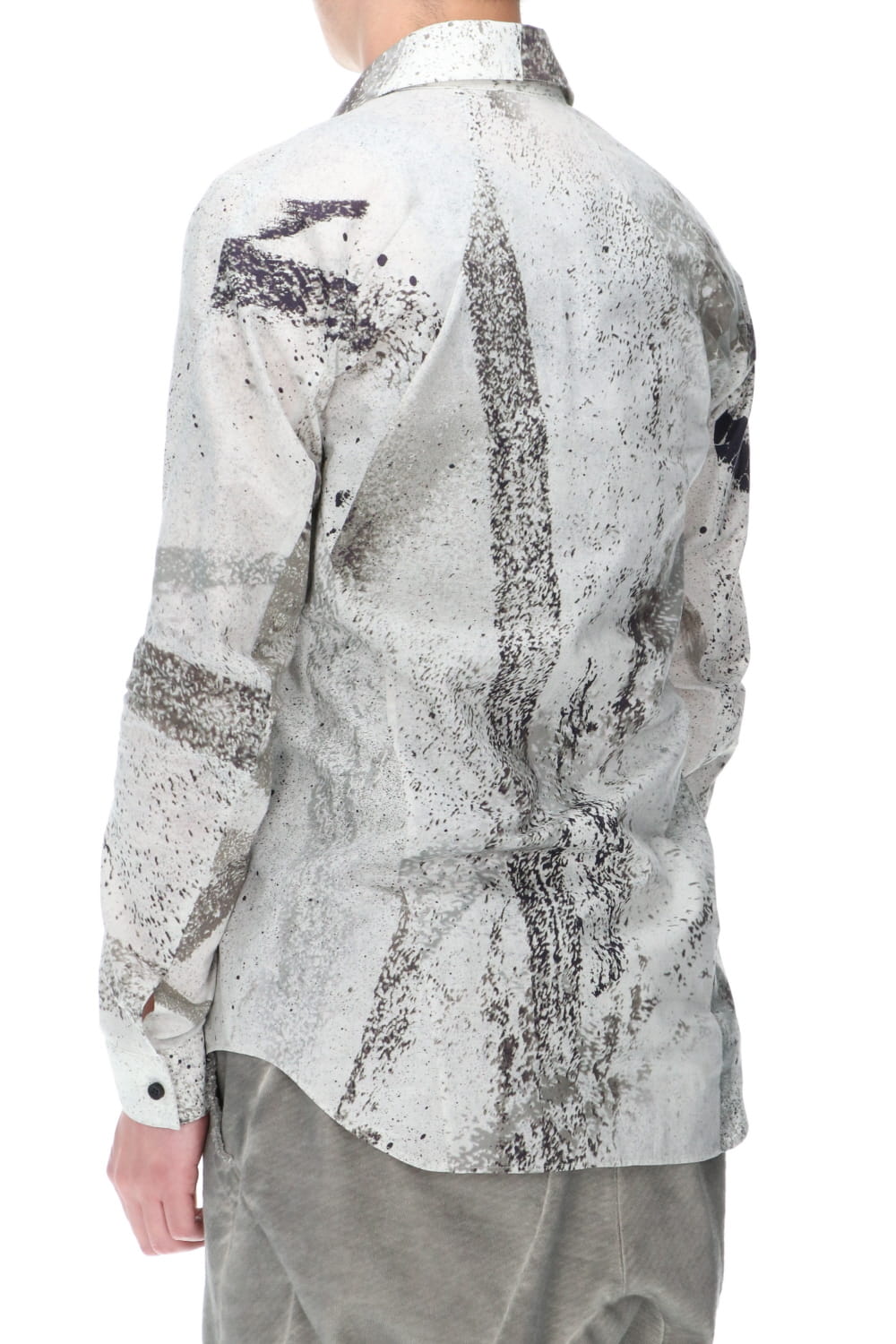 40/- Lawn Print Shirt Dusty White