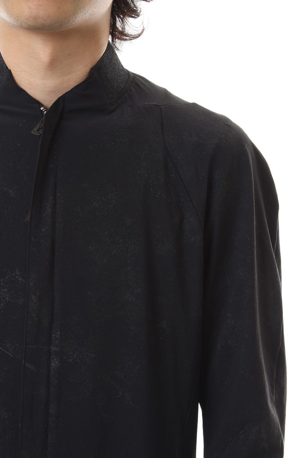 Reflector Coated 4way Stretch Nyon Bomber Shirt Blouson