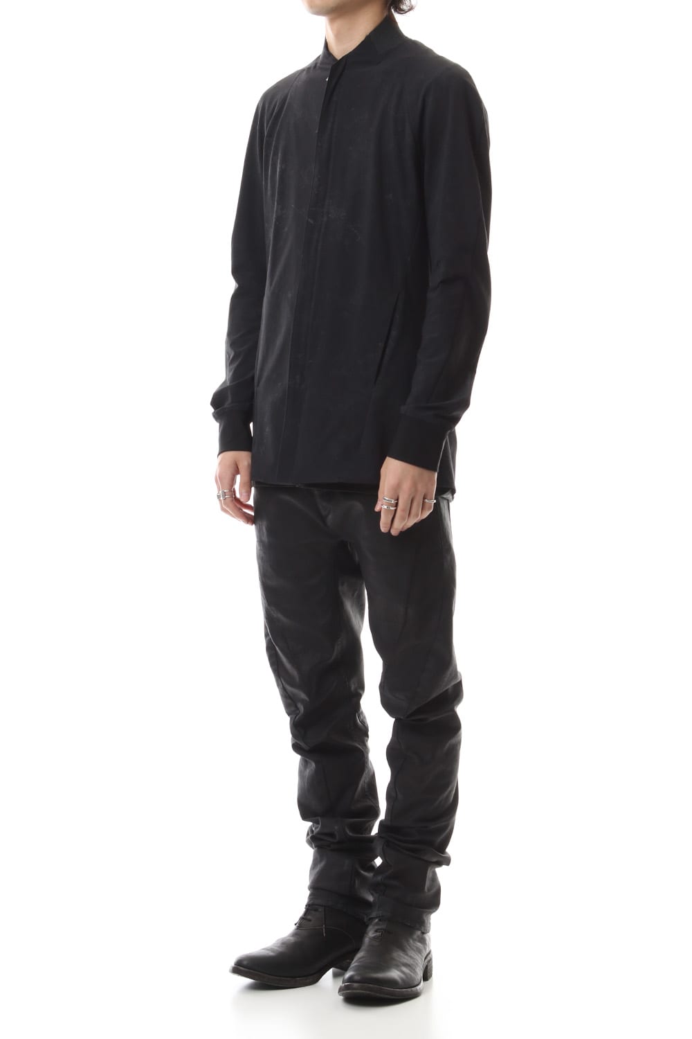 Reflector Coated 4way Stretch Nyon Bomber Shirt Blouson