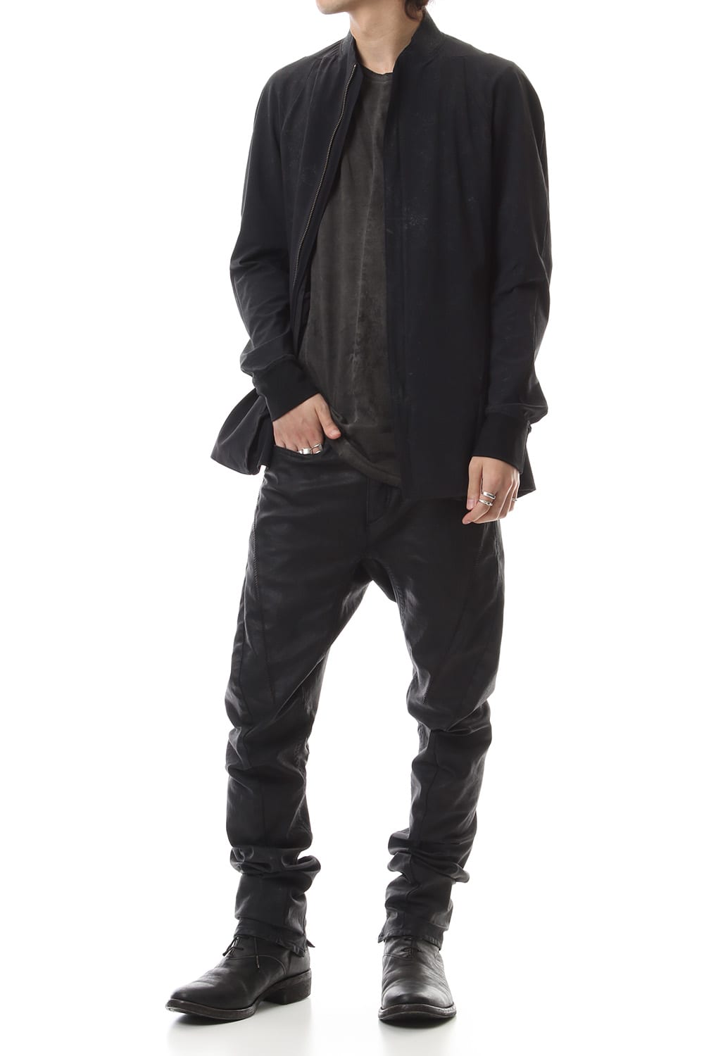 Reflector Coated 4way Stretch Nyon Bomber Shirt Blouson