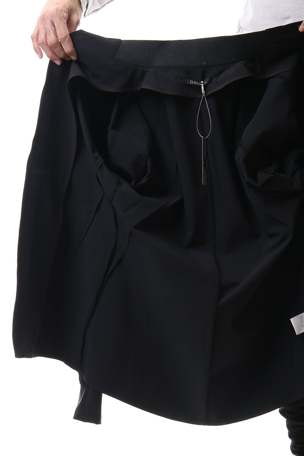 Linen Ash Coating Drop Crotch Slim Pants