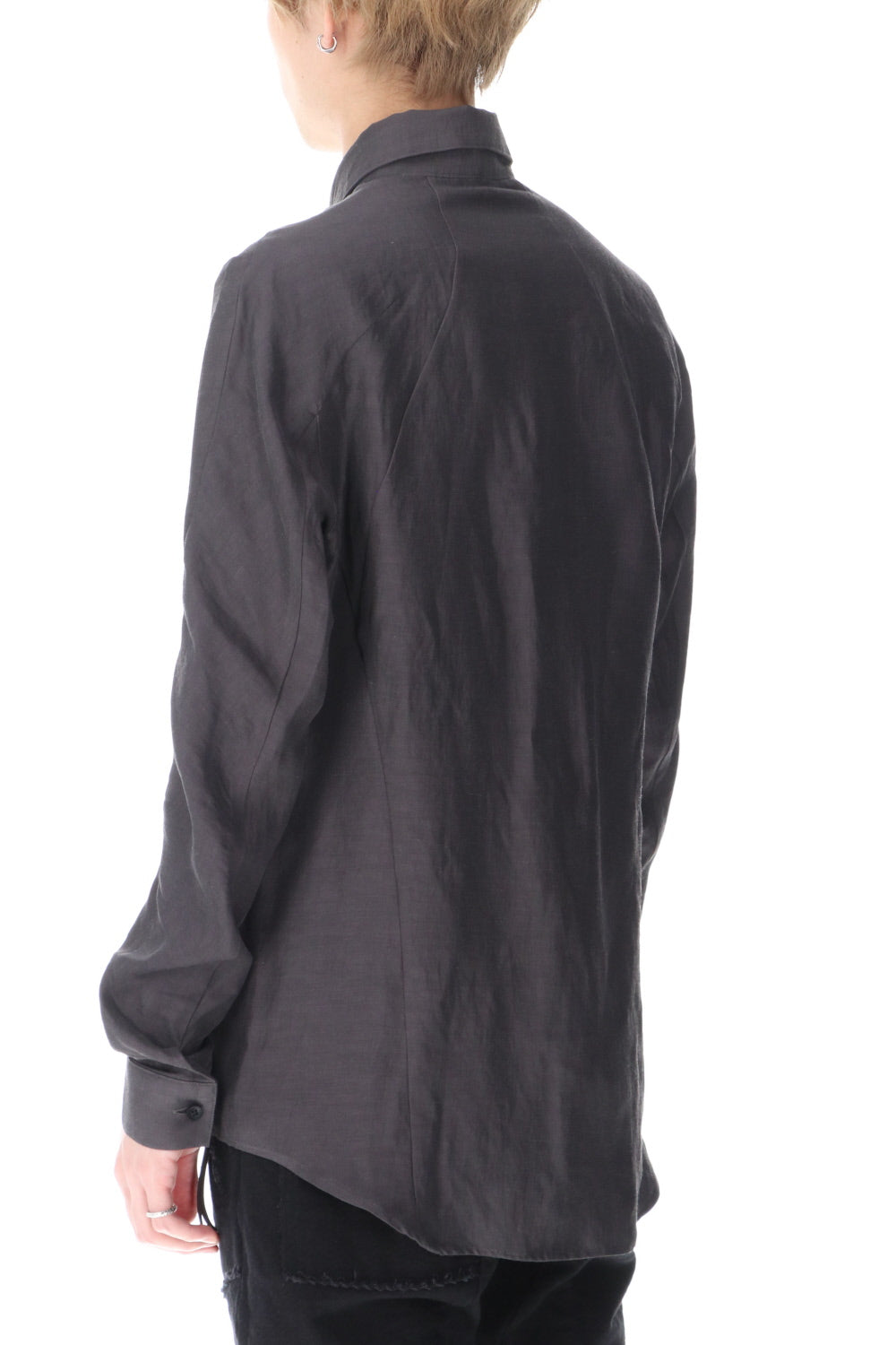 リネン×レーヨンシャツ Charcoal