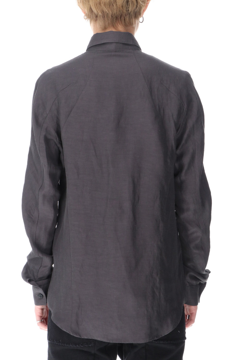 リネン×レーヨンシャツ Charcoal
