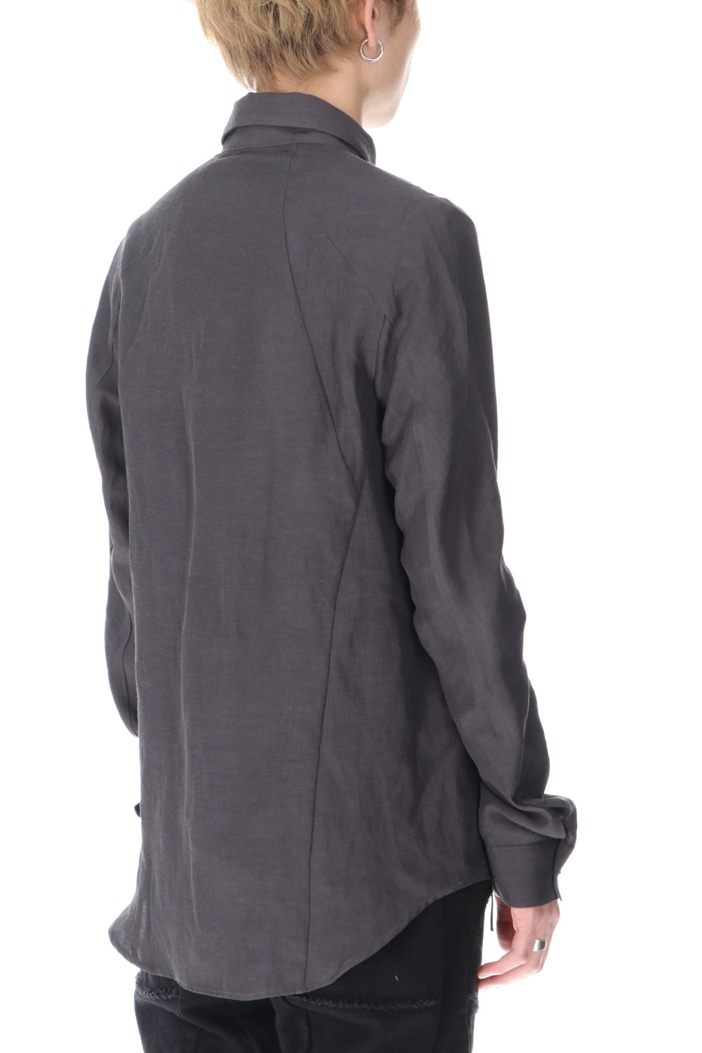 リネン×レーヨンシャツ Charcoal