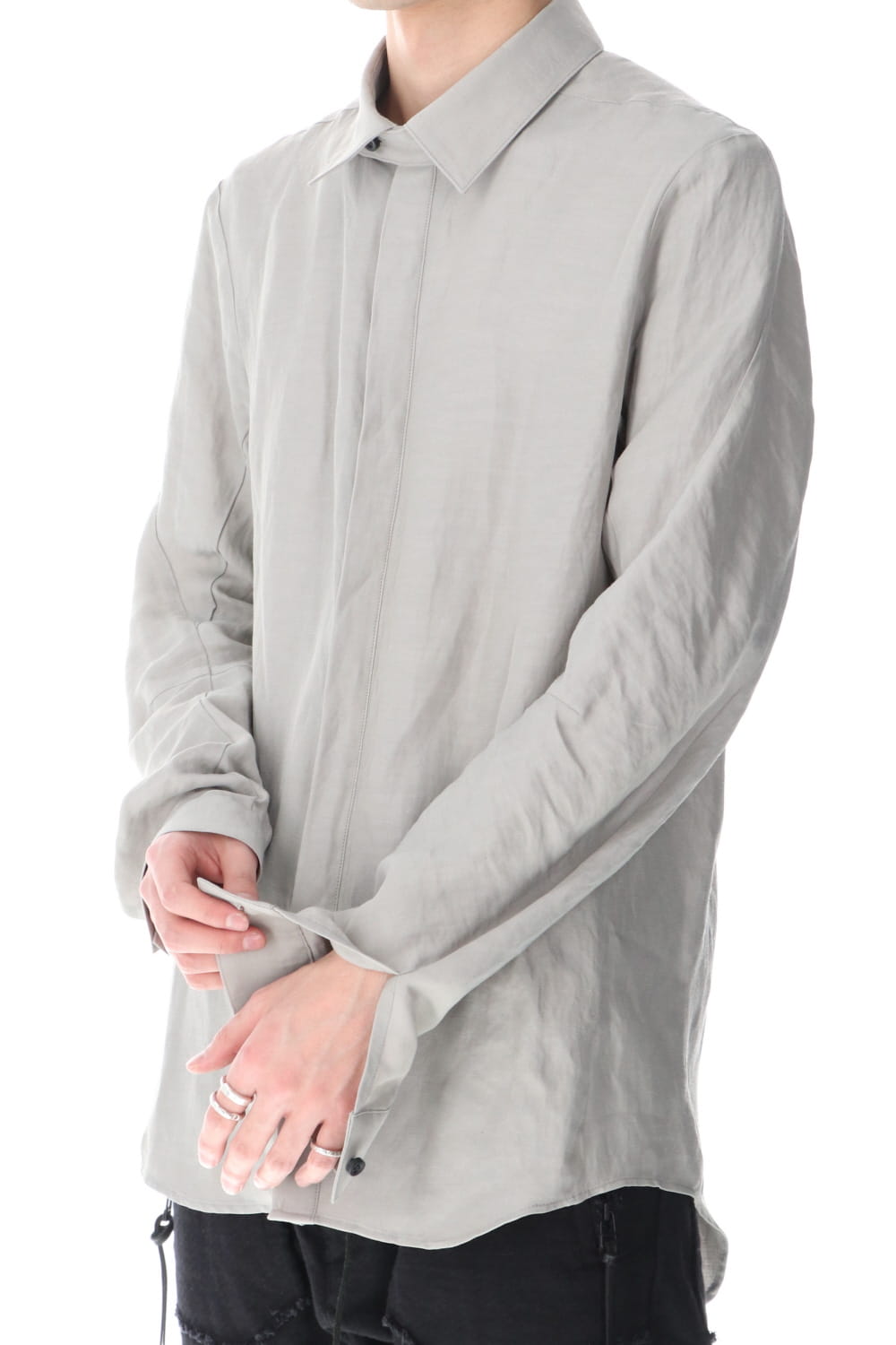 Linen & Rayon Shirt Dusty White