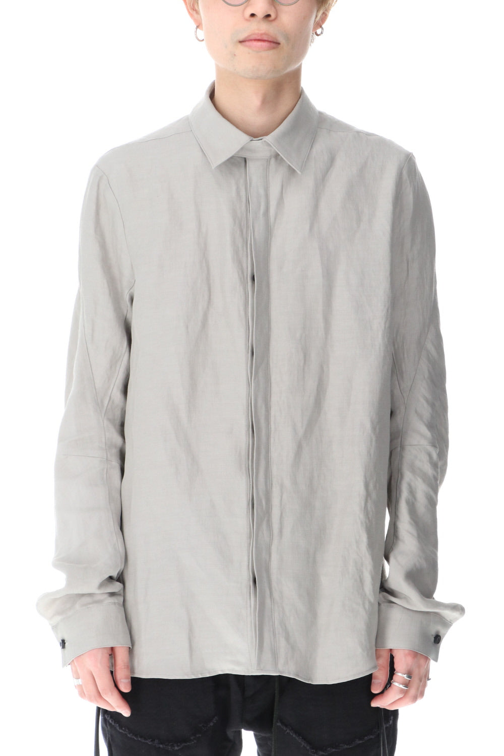Linen & Rayon Shirt Dusty White