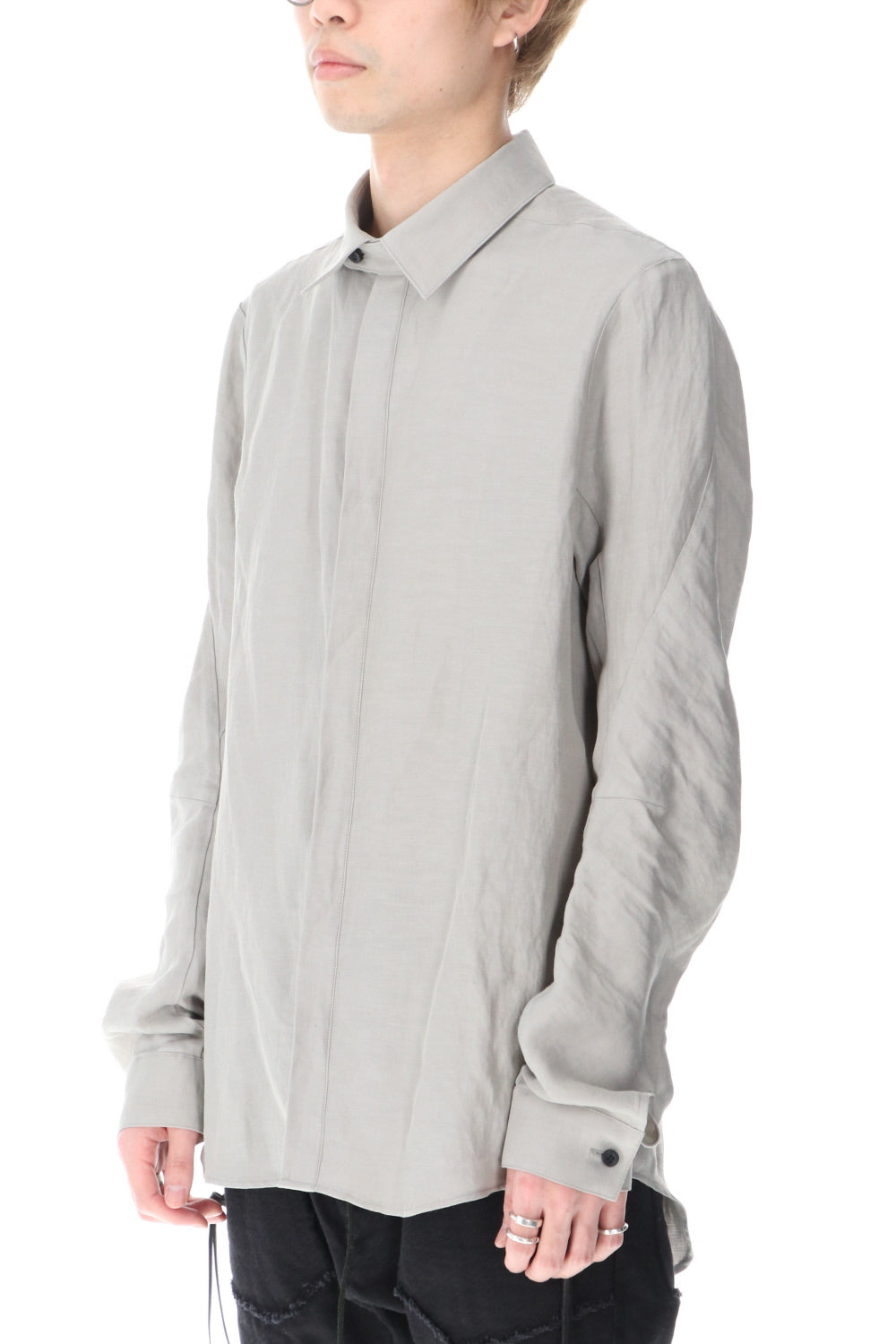 Linen & Rayon Shirt Dusty White