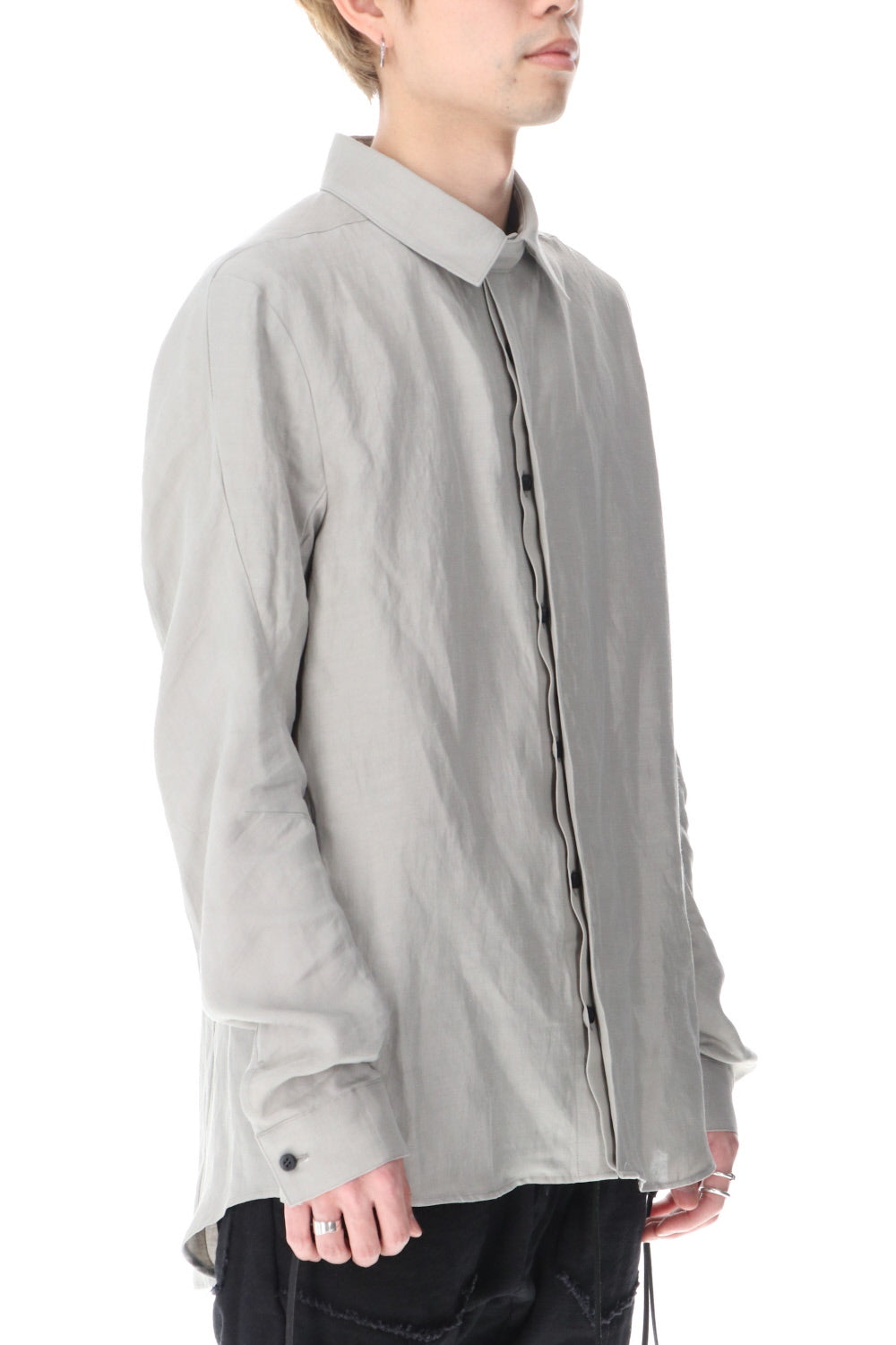 Linen & Rayon Shirt Dusty White