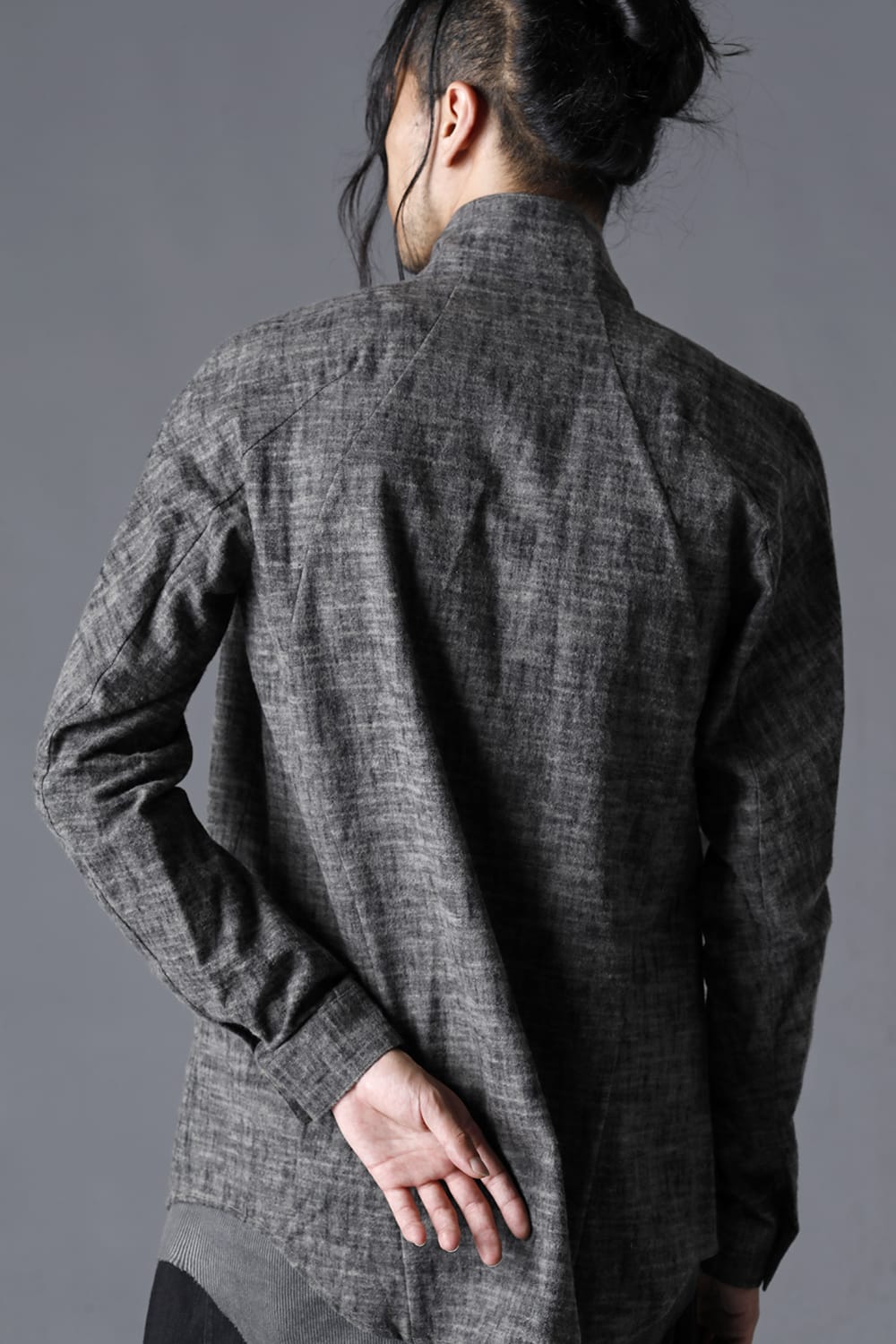 Uneveen Brushing Tailor Shirt Jacket Grege