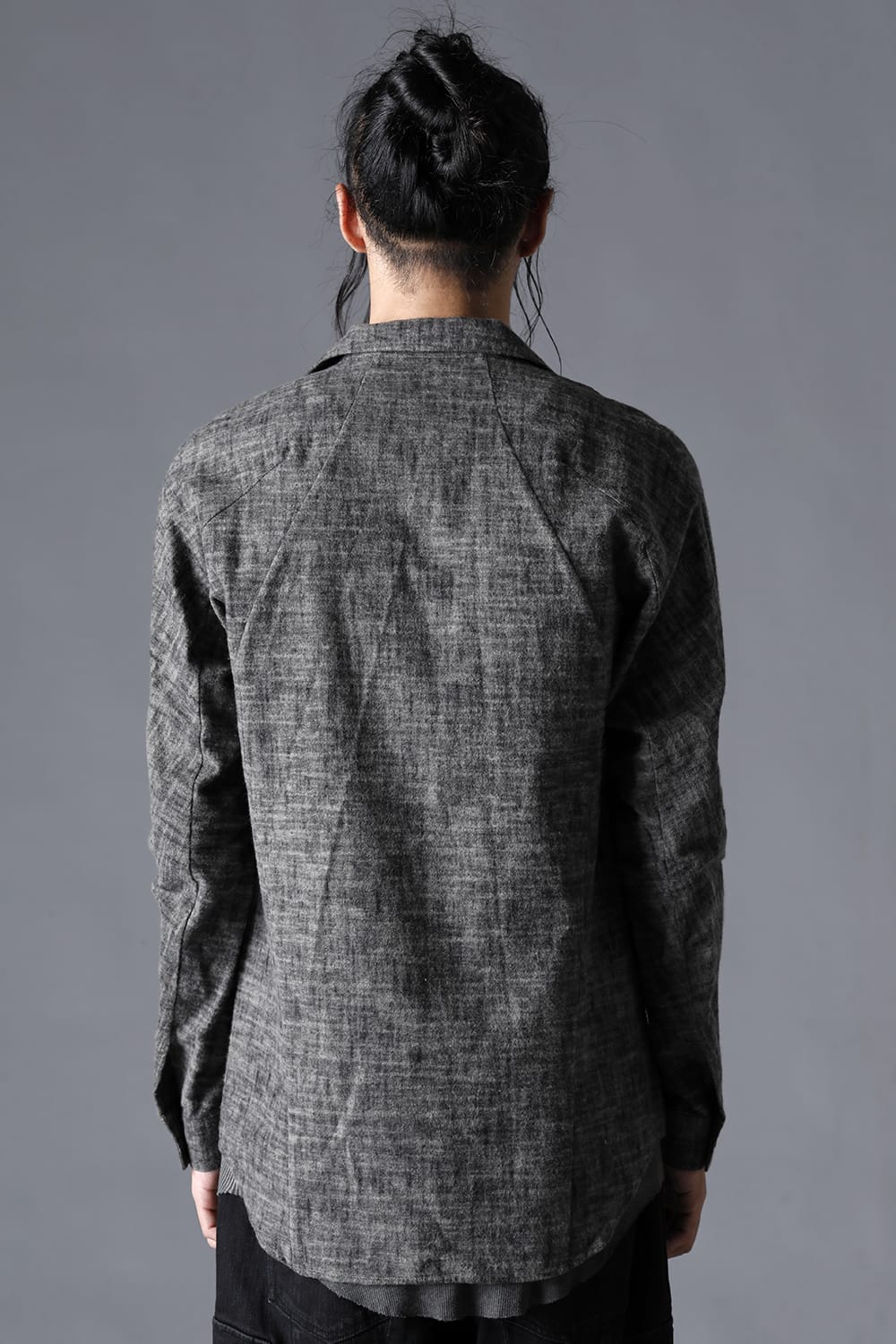 Uneveen Brushing Tailor Shirt Jacket Grege