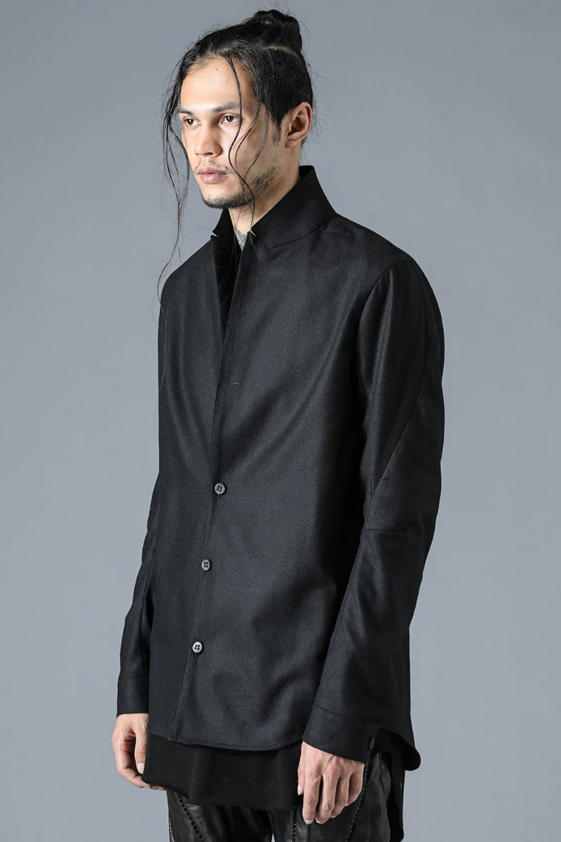 Wool Cross Tailored Shirt Jacket