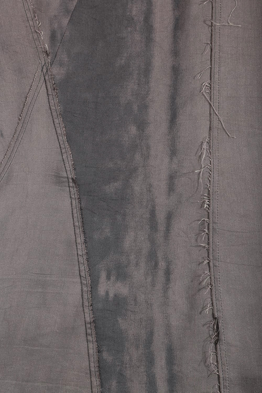 リネン×レーヨンプリントバンドカラーシャツ Charcoal