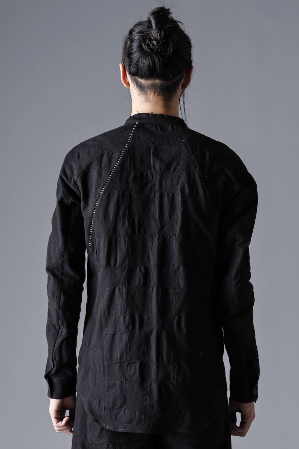 SCAB Patchwork Jacquard Stretch Cotton Overlock Shirt