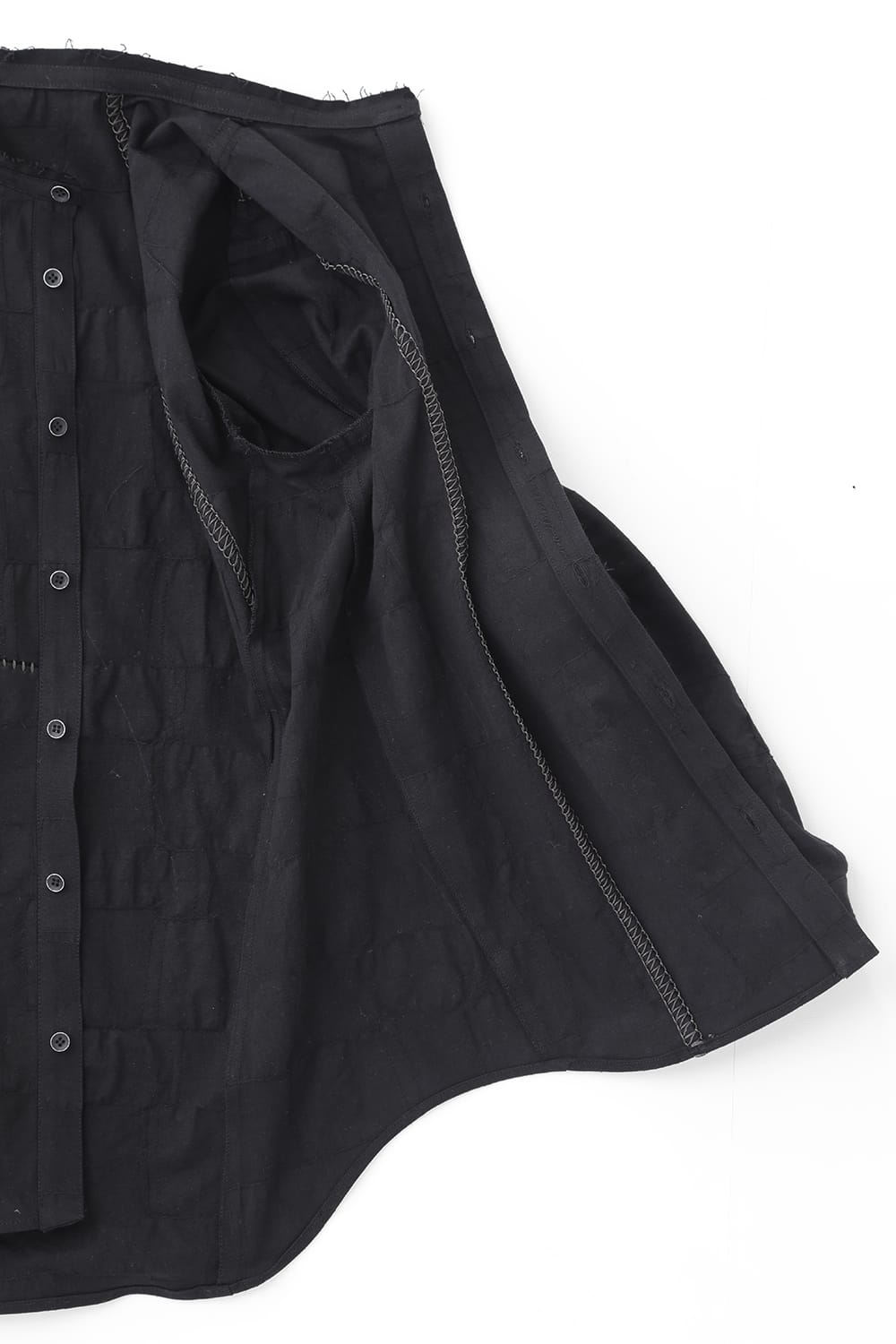 SCAB Patchwork Jacquard Stretch Cotton Overlock Shirt