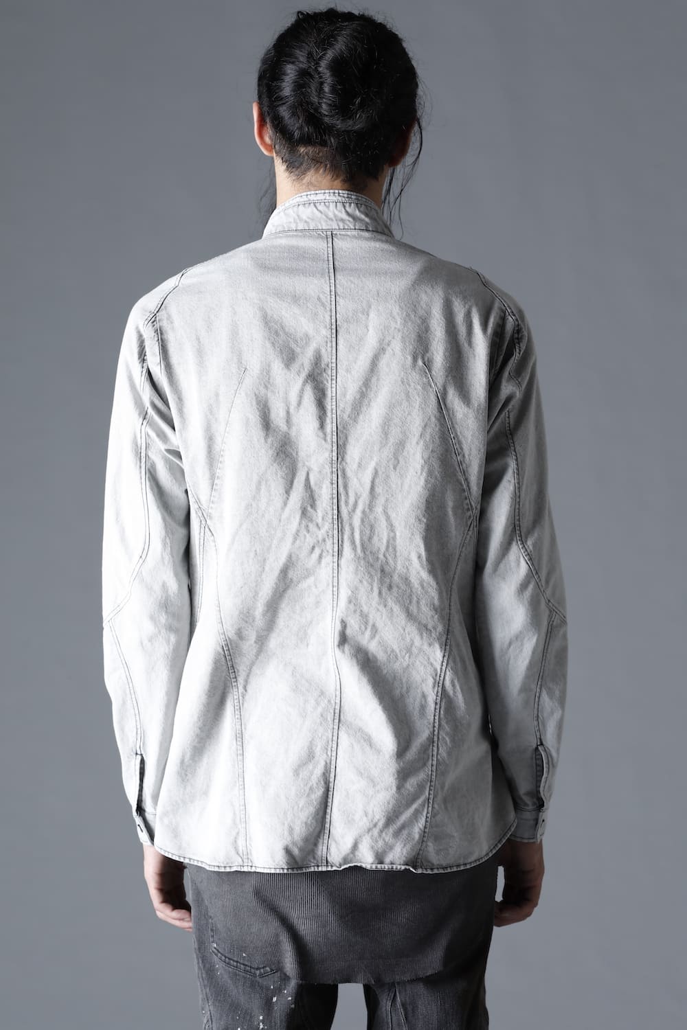 Bleach Light Denim Band Coller Shirt