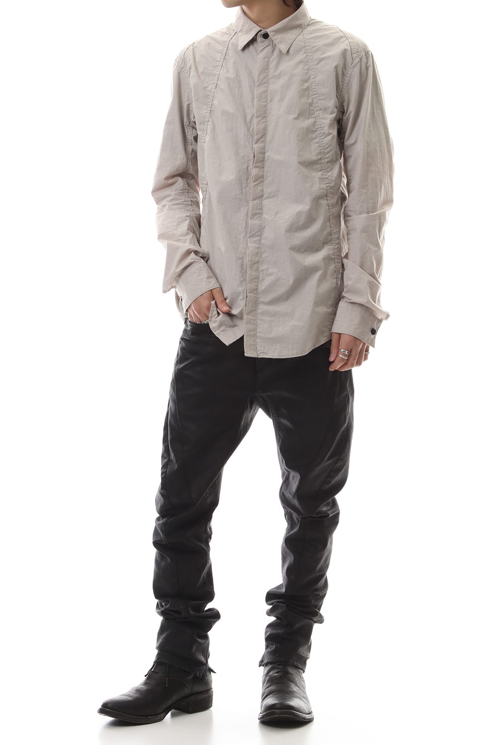 Light Typewriter Buckling Shirt