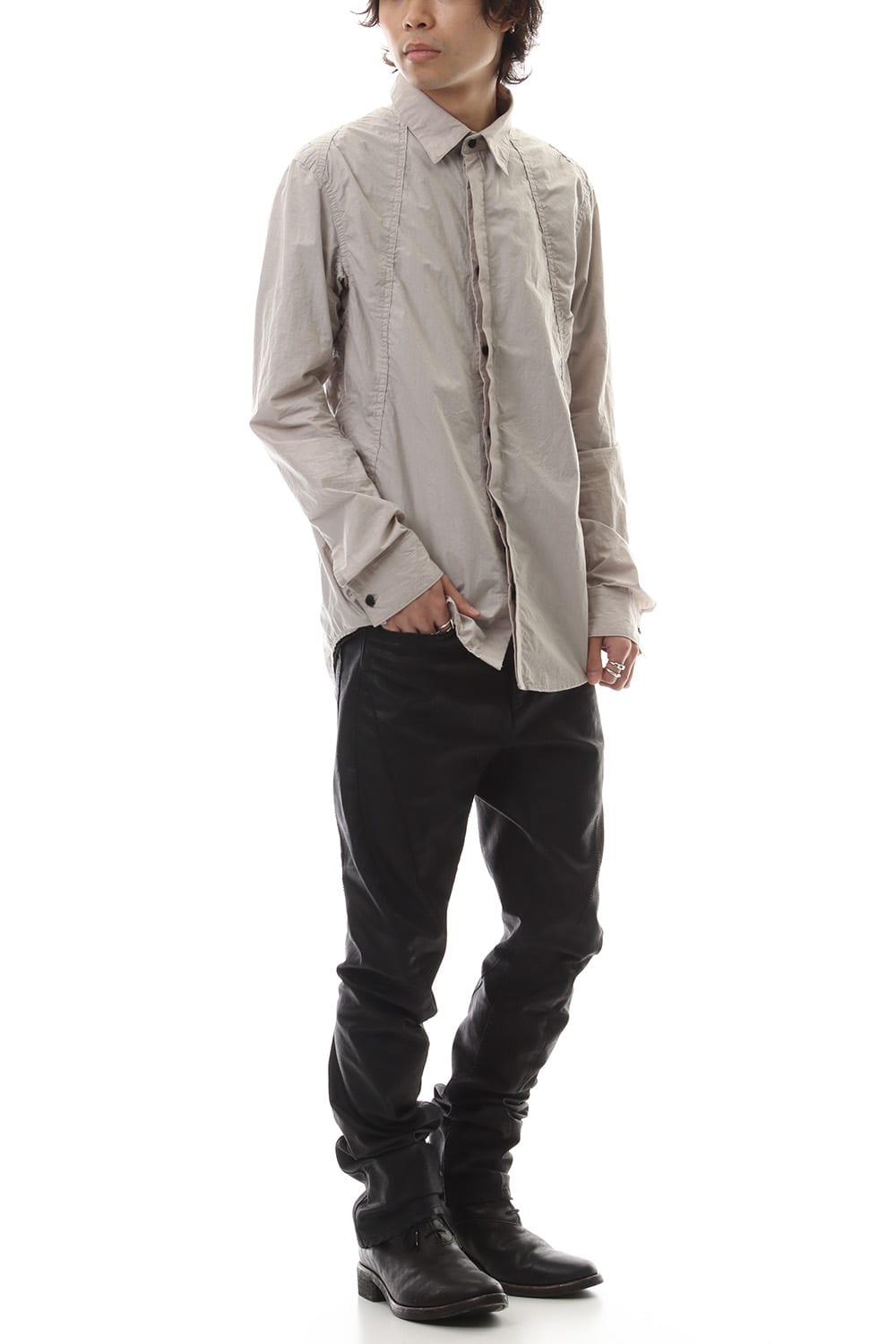 Light Typewriter Buckling Shirt