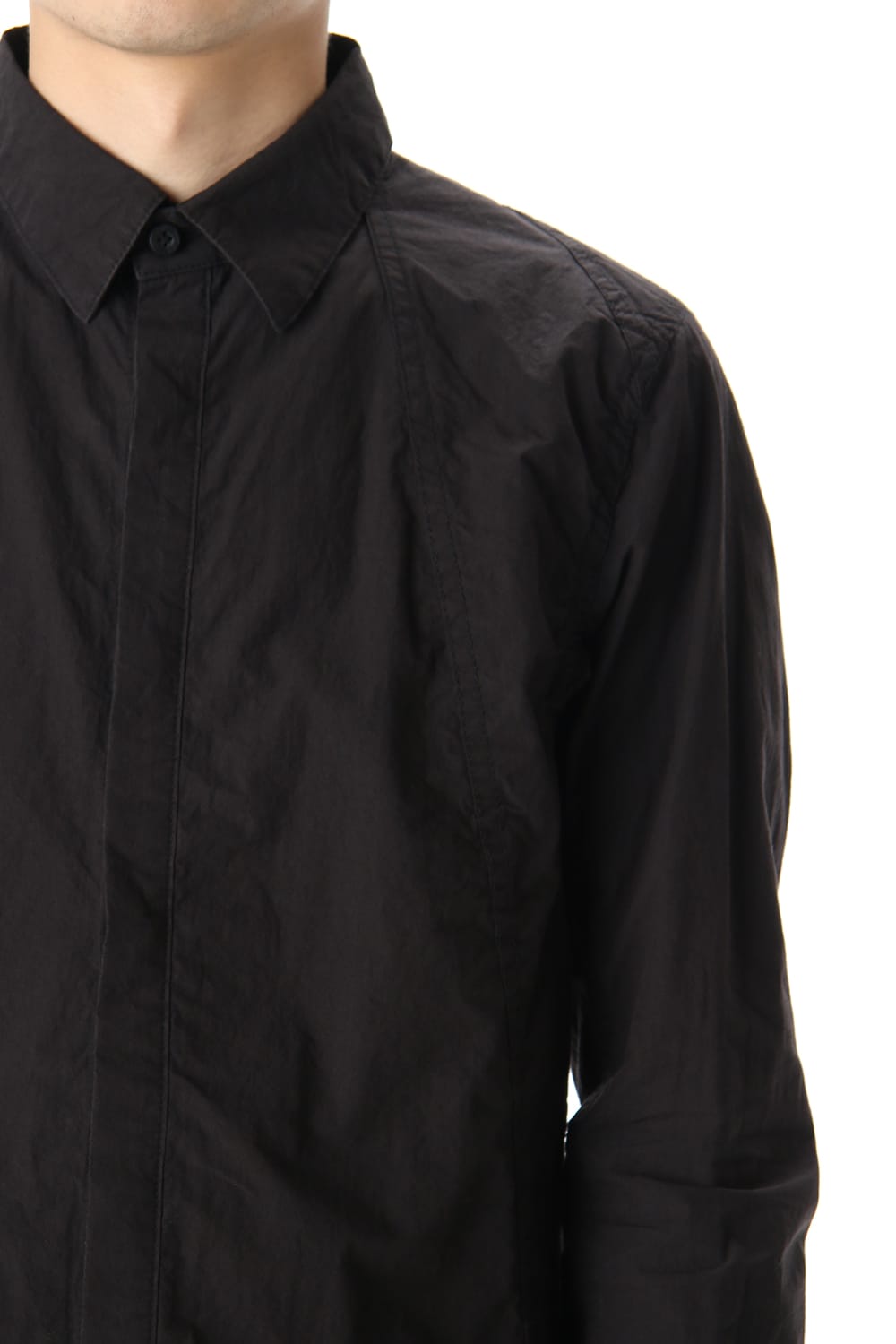Light Typewriter Buckling Shirt Black