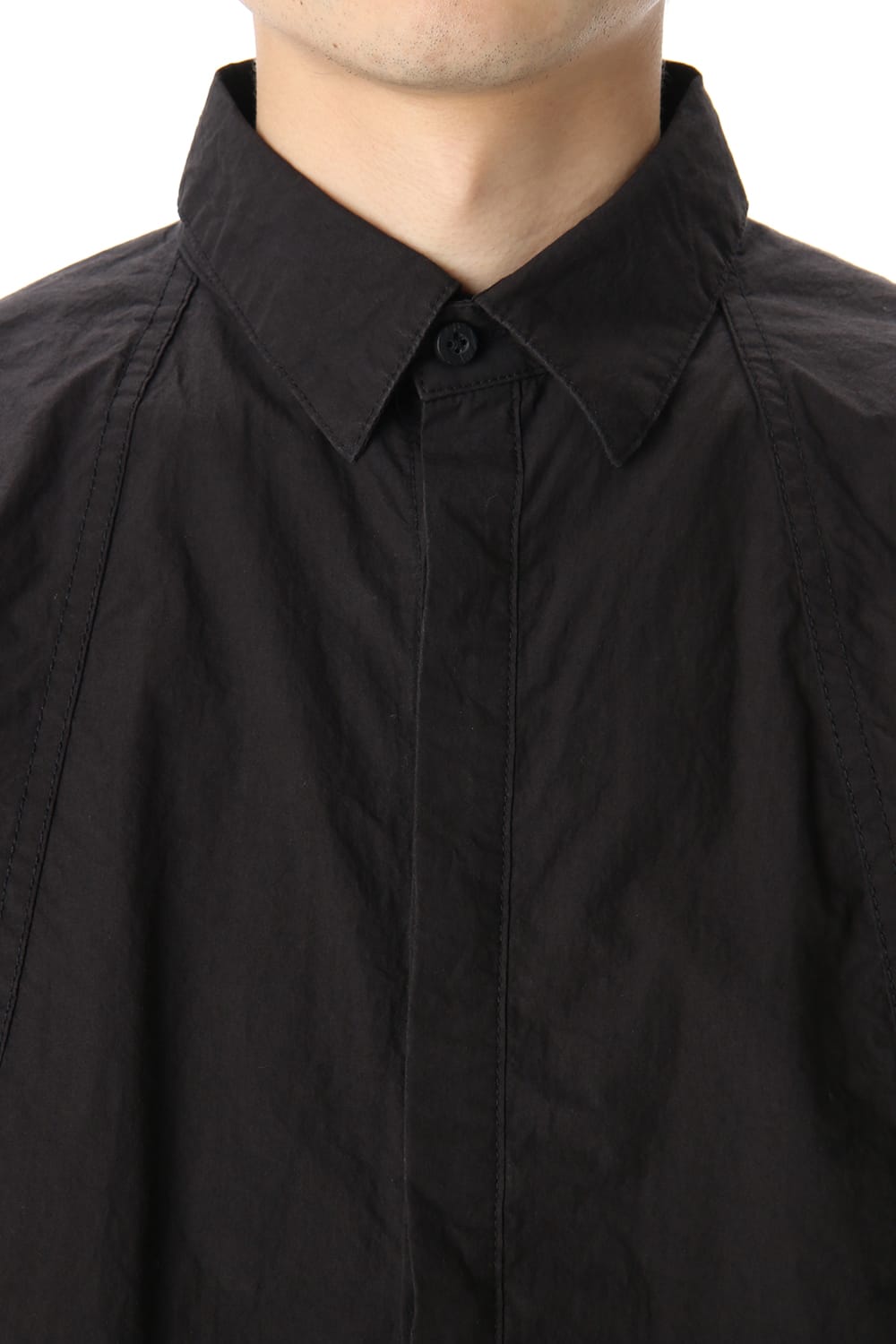 Light Typewriter Buckling Shirt Black